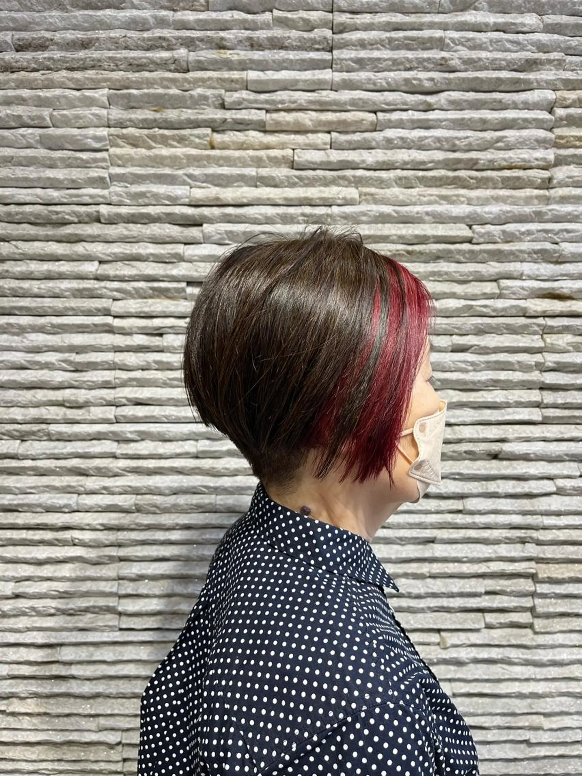 ショート カラー カット ヘアカラー メンズカット デザインカラーのヘアスタイル