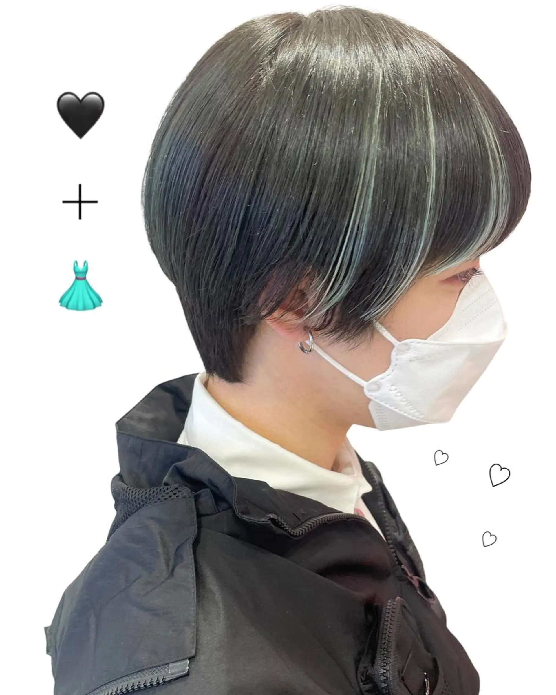 ショート カラー メンズ ミント ミントグリーン エクステ 新宿駅近♡個室 ♡関口三都季🌜のヘアスタイル