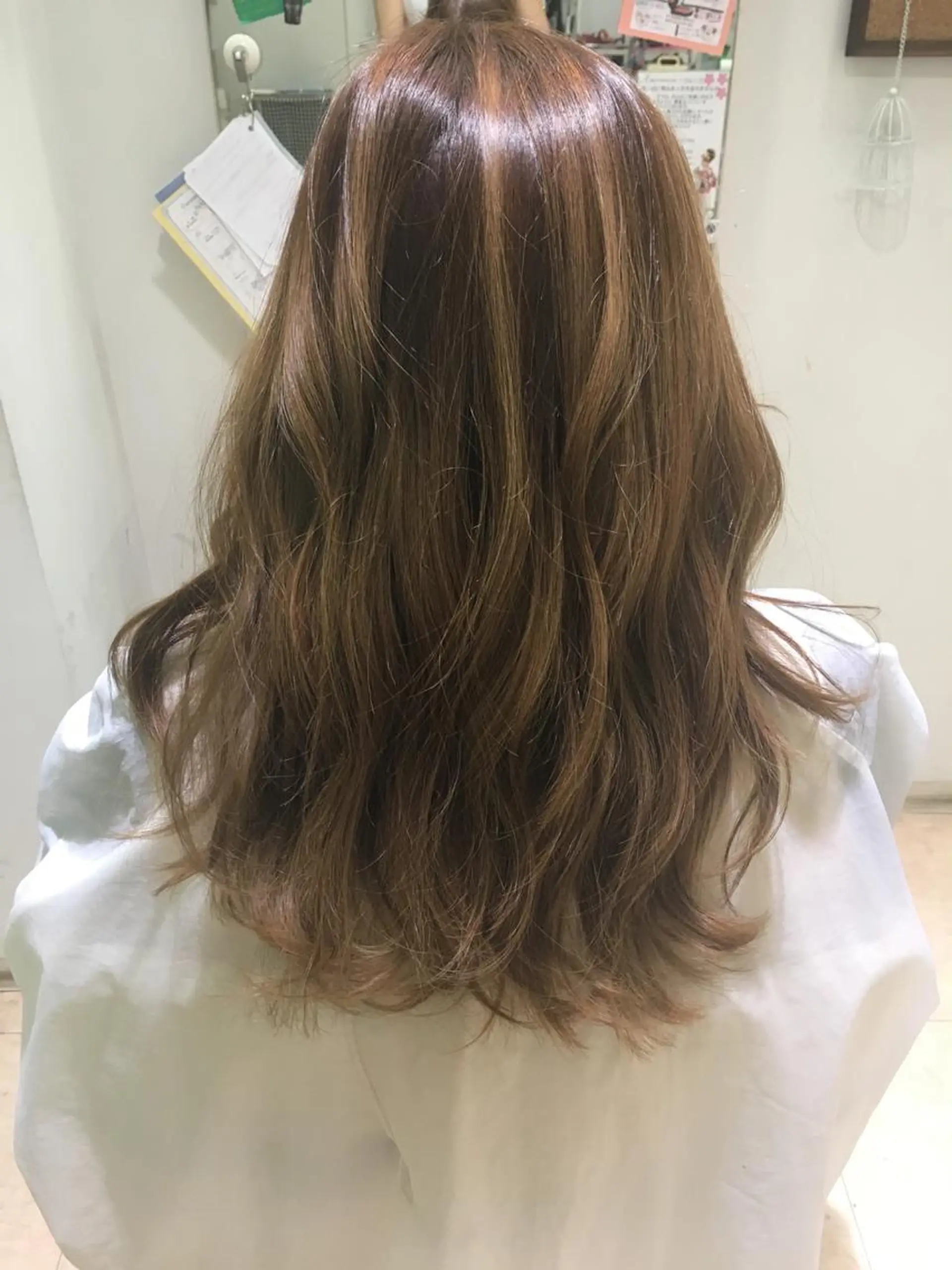 セミロング カラー ヘアアレンジ ベージュカラー きむえり/髪質改善 /うねり広がり改善のヘアスタイル