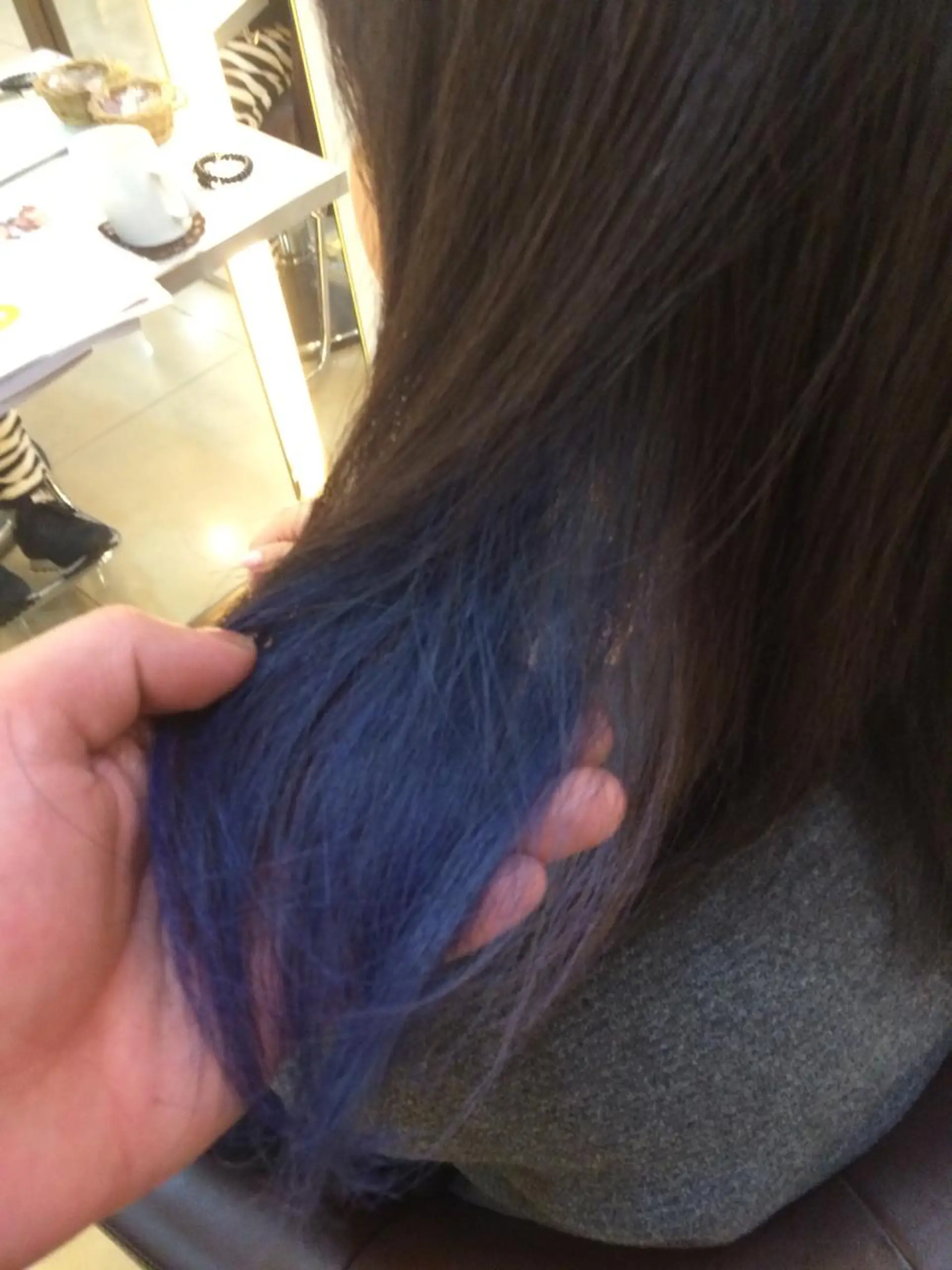 ミディアム セミロング カラー ブルーカラー 似合わせ／代表 髪質改善/山田将大のヘアスタイル