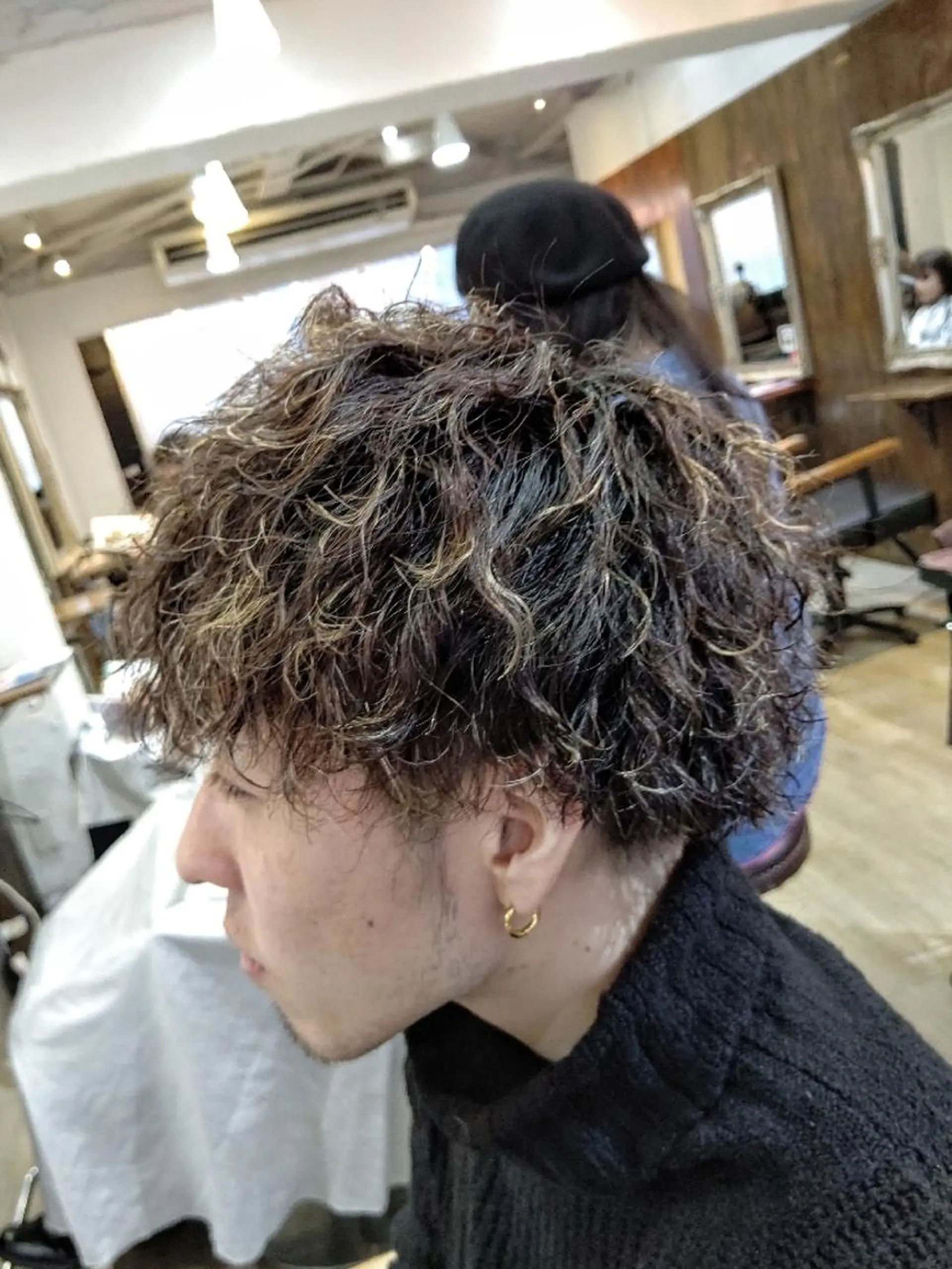 パーマ ショート メンズ カラー カット パーマ bathair  所属・bathair 持田侑祐のヘアスタイル