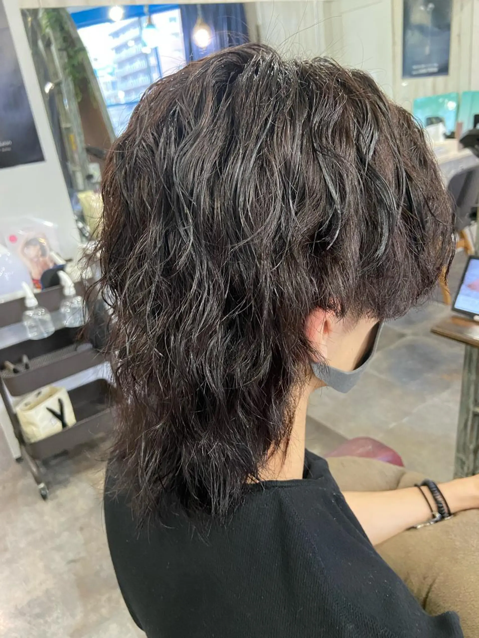 ミディアム メンズ カット パーマ カットパーマ✂️ 小坂田玲亜のヘアスタイル