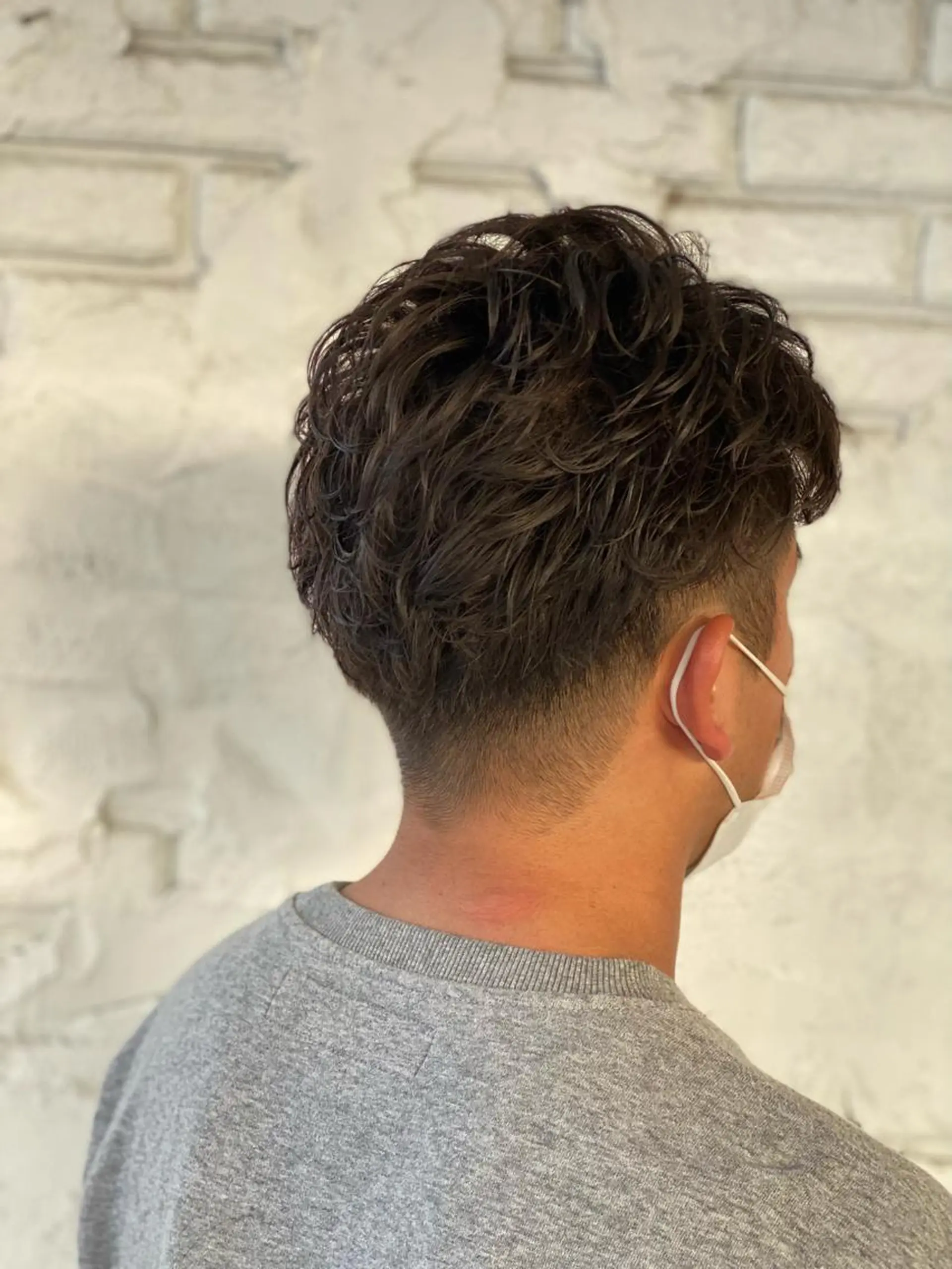 パーマ メンズ カット パーマ 尾崎 優也のヘアスタイル