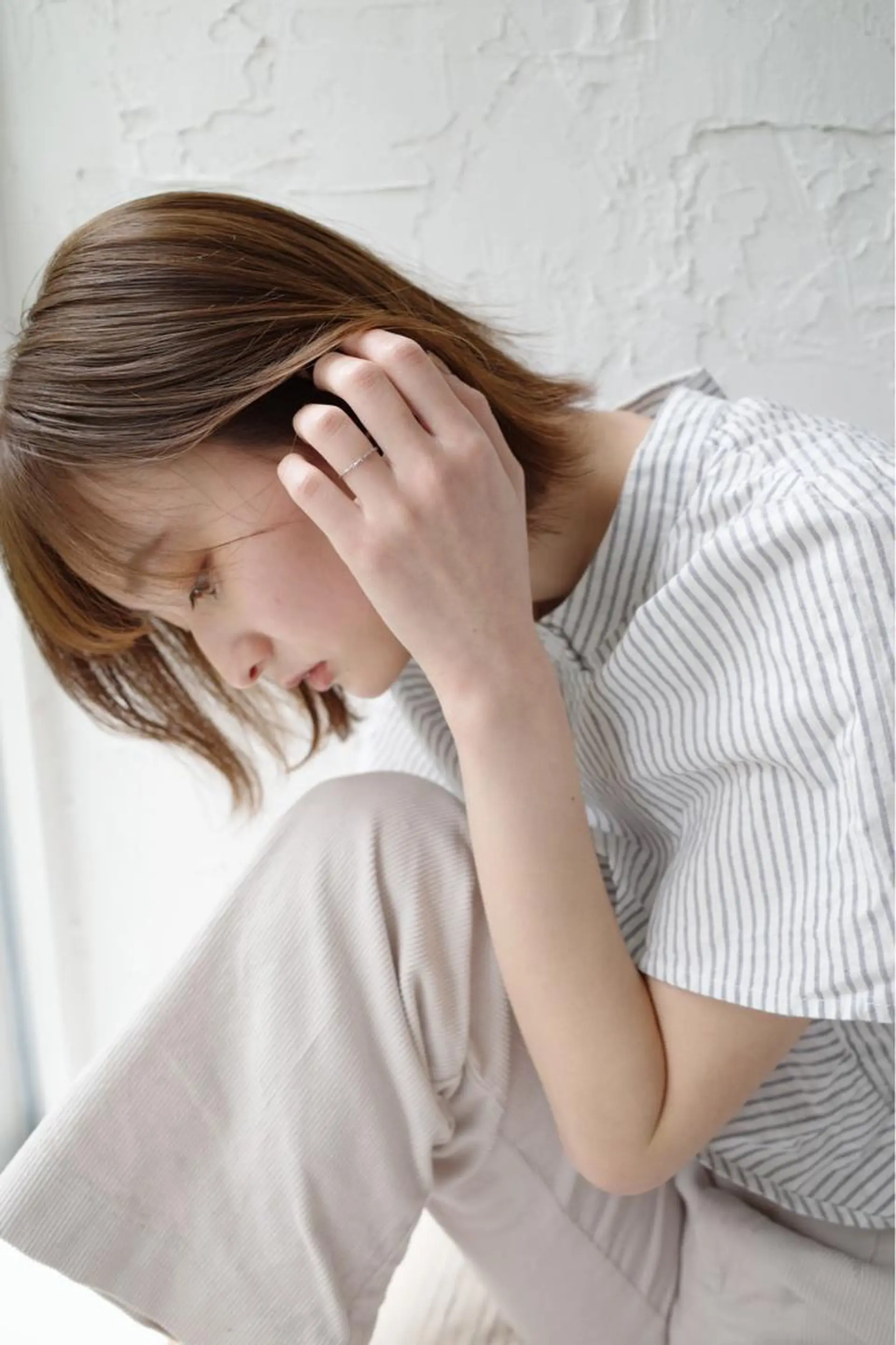 ミディアム ヘアカラー トリートメント 骨格診断で絶対可愛い ✨丸みショート✨凌弥のヘアスタイル