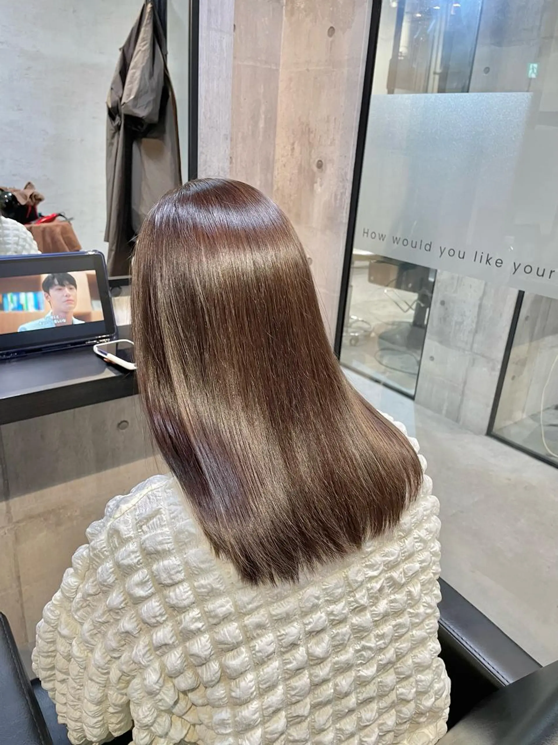 セミロング カラー カット ヘアカラー トリートメント 👑髪質改善カラー 中垣斗希のヘアスタイル