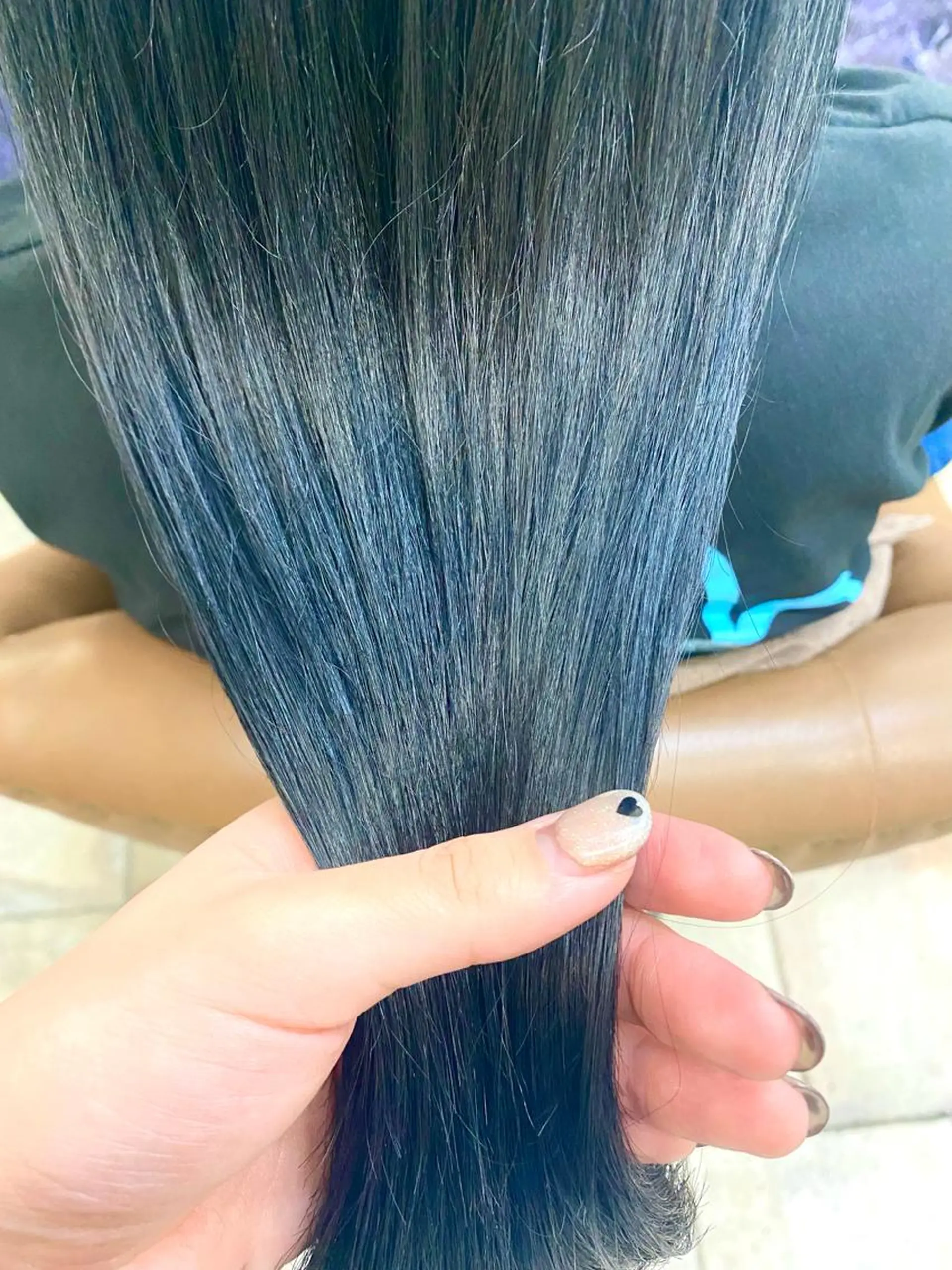 ロング カラー 黒髪 ブルーカラー ブルーブラック ヘアカラー 💎長谷川 優羽💎のヘアスタイル