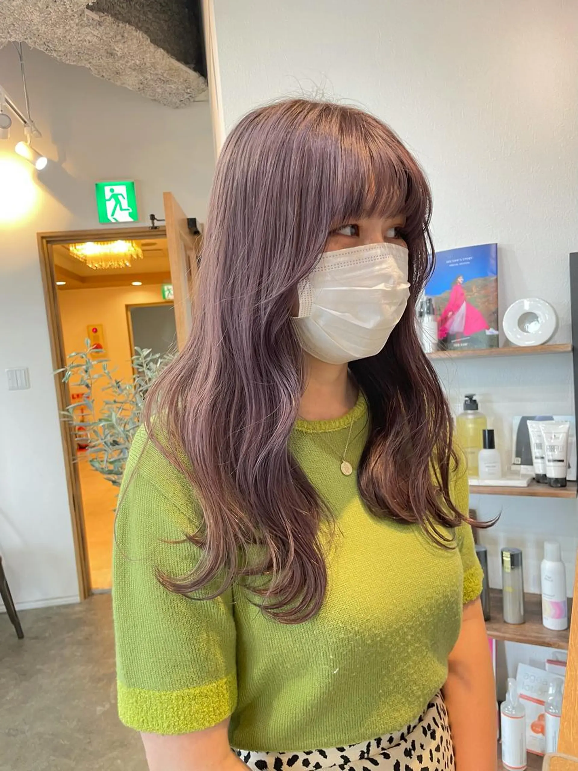 ロング カラー ラベンダーカラー ピンクカラー カラーモデル募集 吉原佳穂💗のヘアスタイル