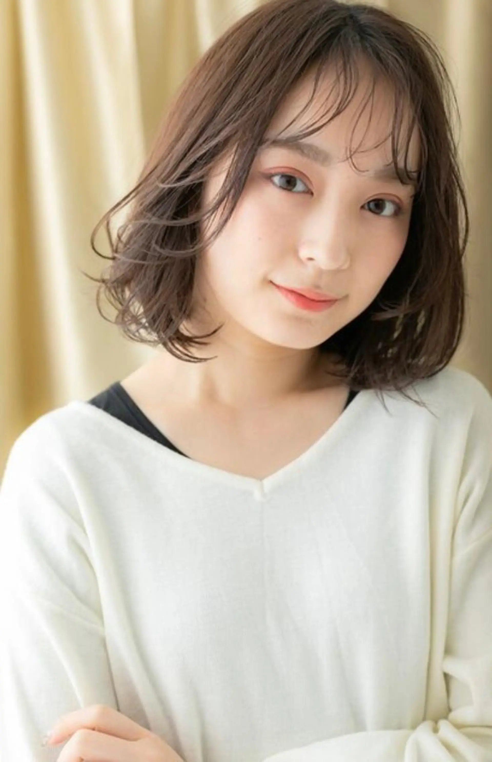 ミディアム カラー パーマ 似合わせ✨透明感🫧 佐藤優斗のヘアスタイル