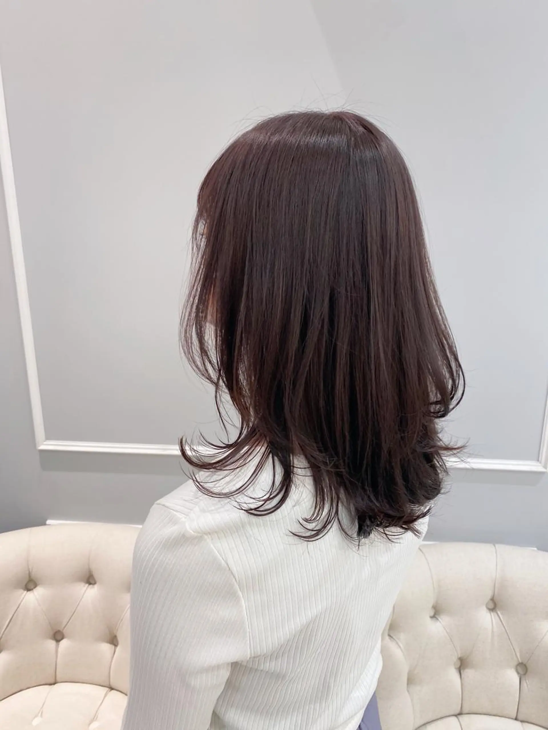 セミロング カット トリートメント 似合わせ艶髪カラー ❤️ハダユミのヘアスタイル