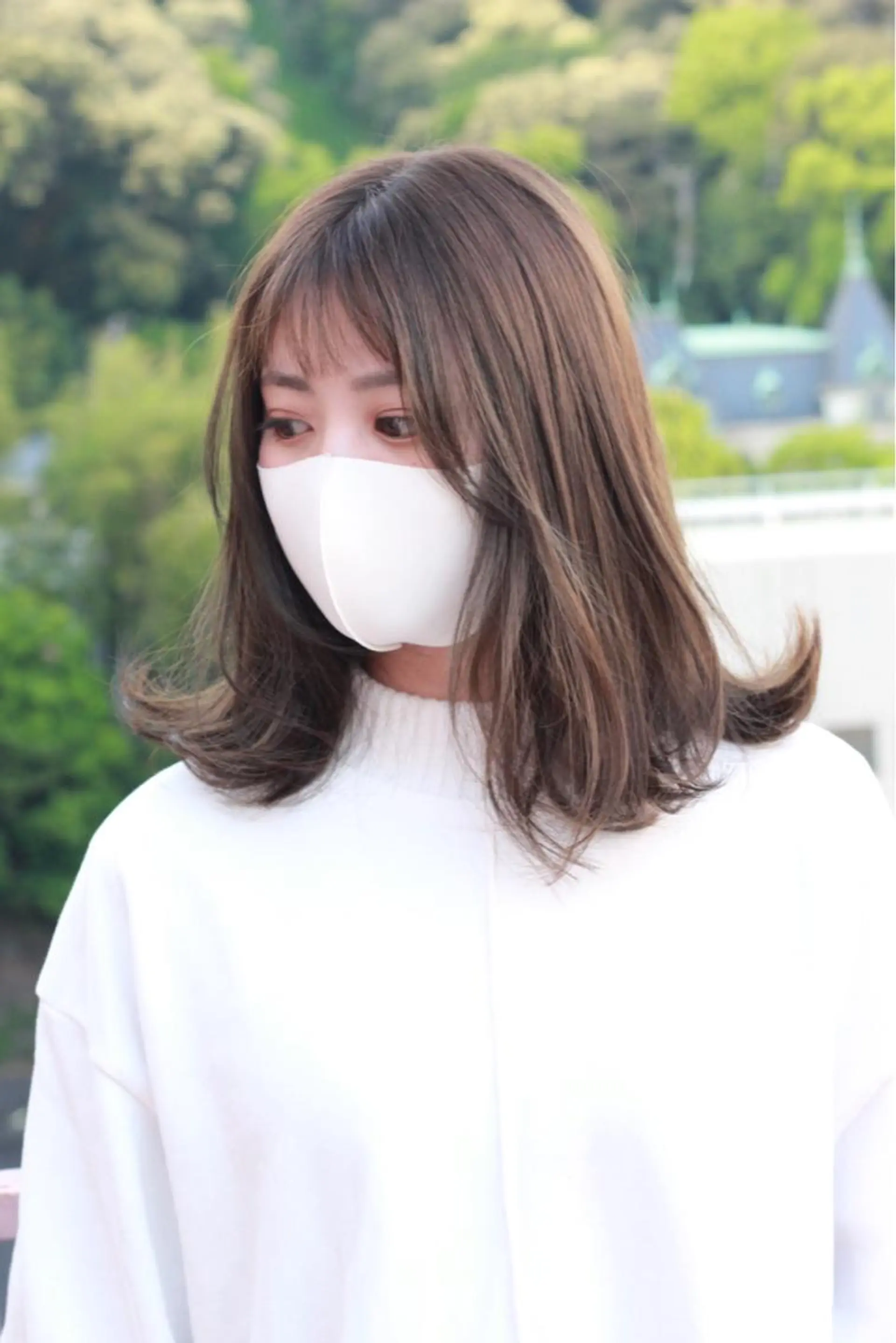 ミディアム カラー グレージュ カット ヘアカラー トリートメント Viage （ビアージュ）のヘアスタイル