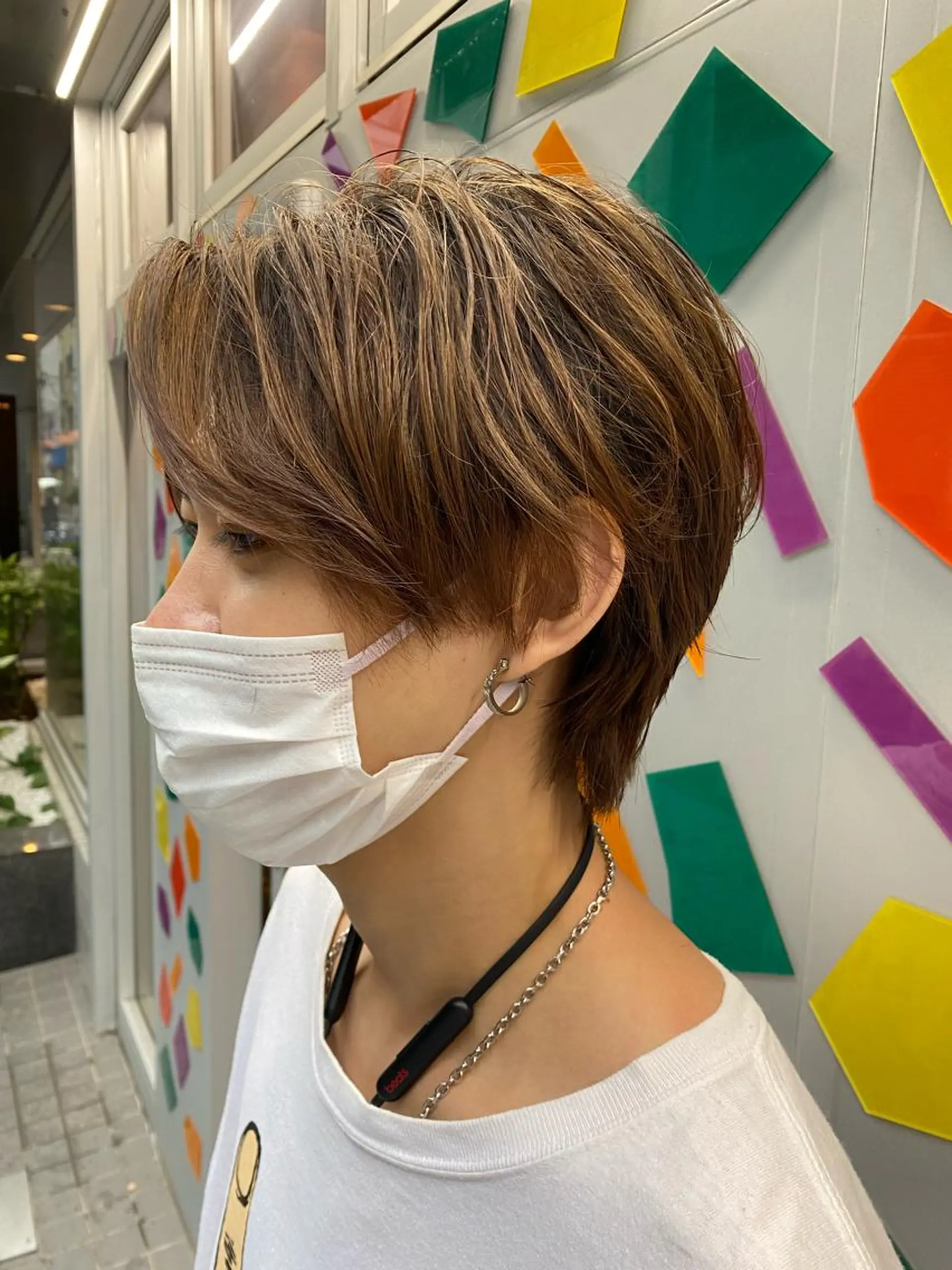 ショート カラー メンズ メンズバレイヤージュ メンズブリーチ バレイヤージュ ブリーチ グレージュ Riganuts王子 Hayato✂︎のヘアスタイル