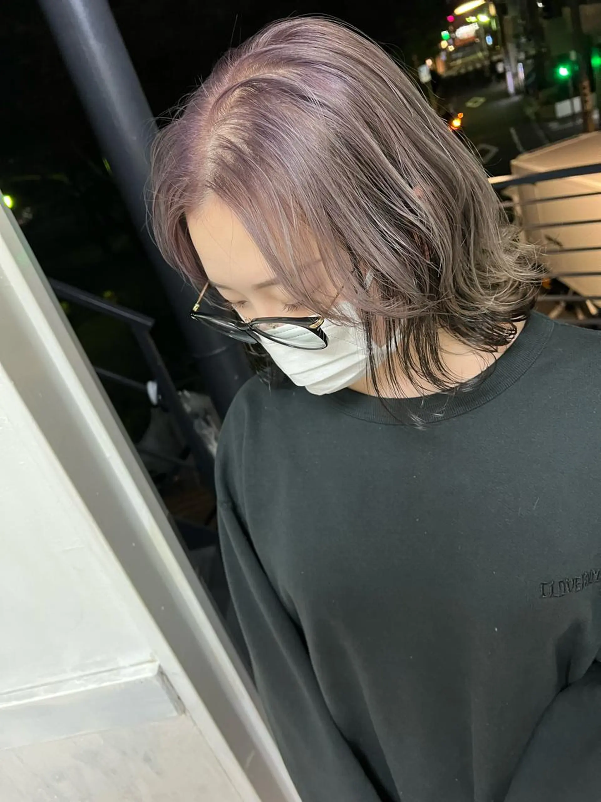 ミディアム カラー ダークグレー グレージュ ラベンダーカラー ラベンダーグレージュ ラベンダーグレー ヘアカラー トリートメント PSY(サイ)池袋 金田尚久🎨のヘアスタイル