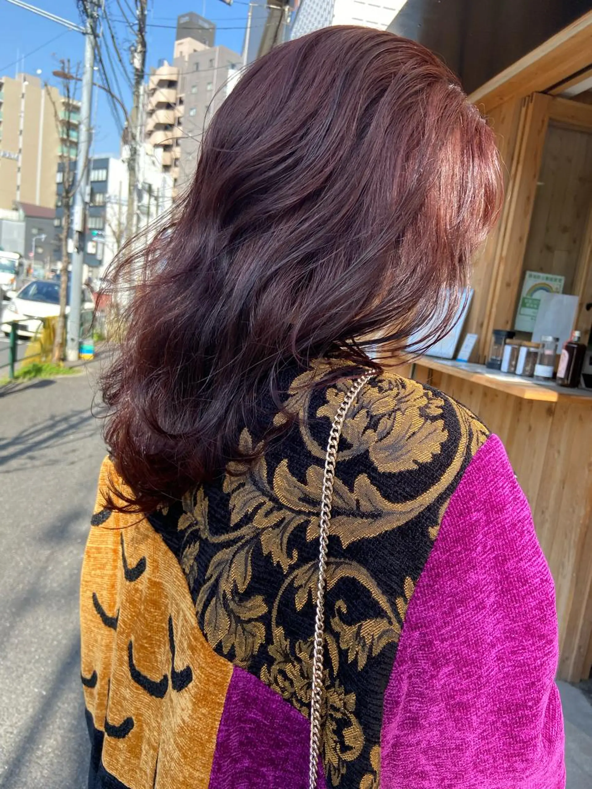 カラー レッドカラー 大塚 夏生のヘアスタイル