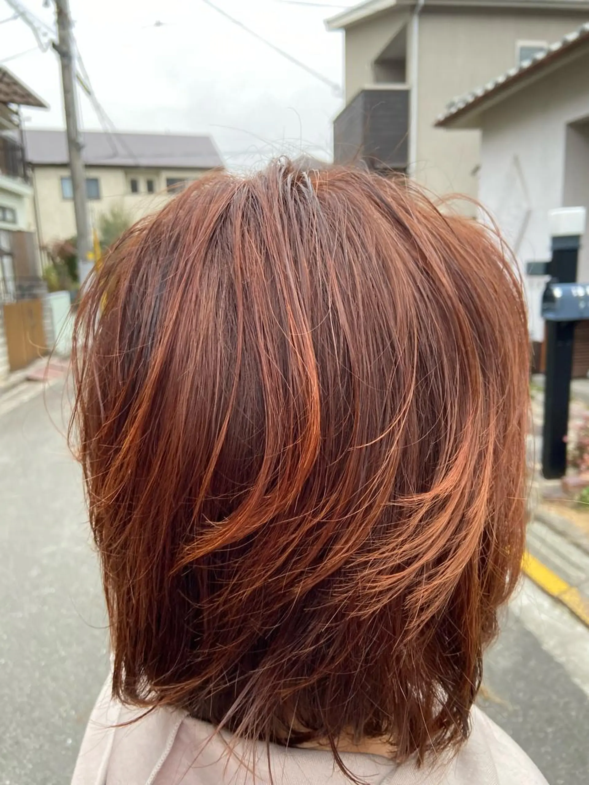 ミディアム カラー ブリーチ 池袋/似合わせ/縮毛 髪質改善【ugen】のヘアスタイル