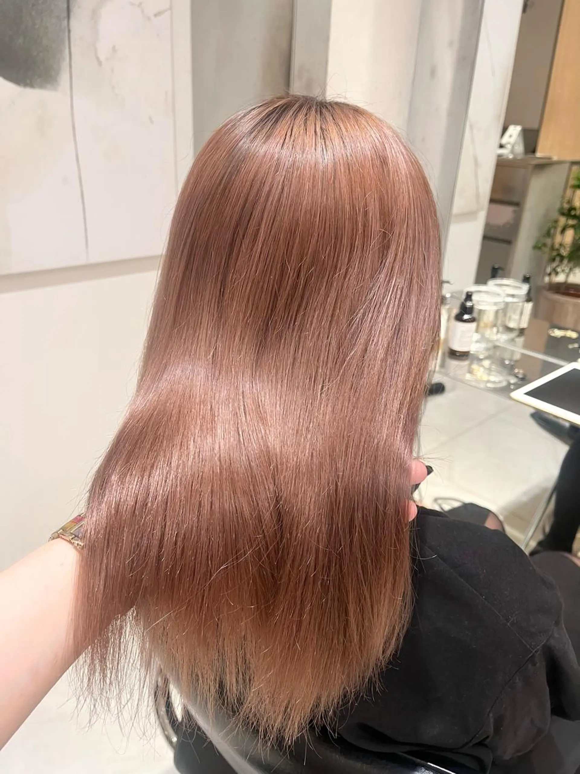 セミロング カラー ベージュカラー ミルクティーベージュ ピンクカラー ヘアカラー トリートメント ヘッドスパ ヘアセット 🎀艶モテカラー🎀 彩季のヘアスタイル