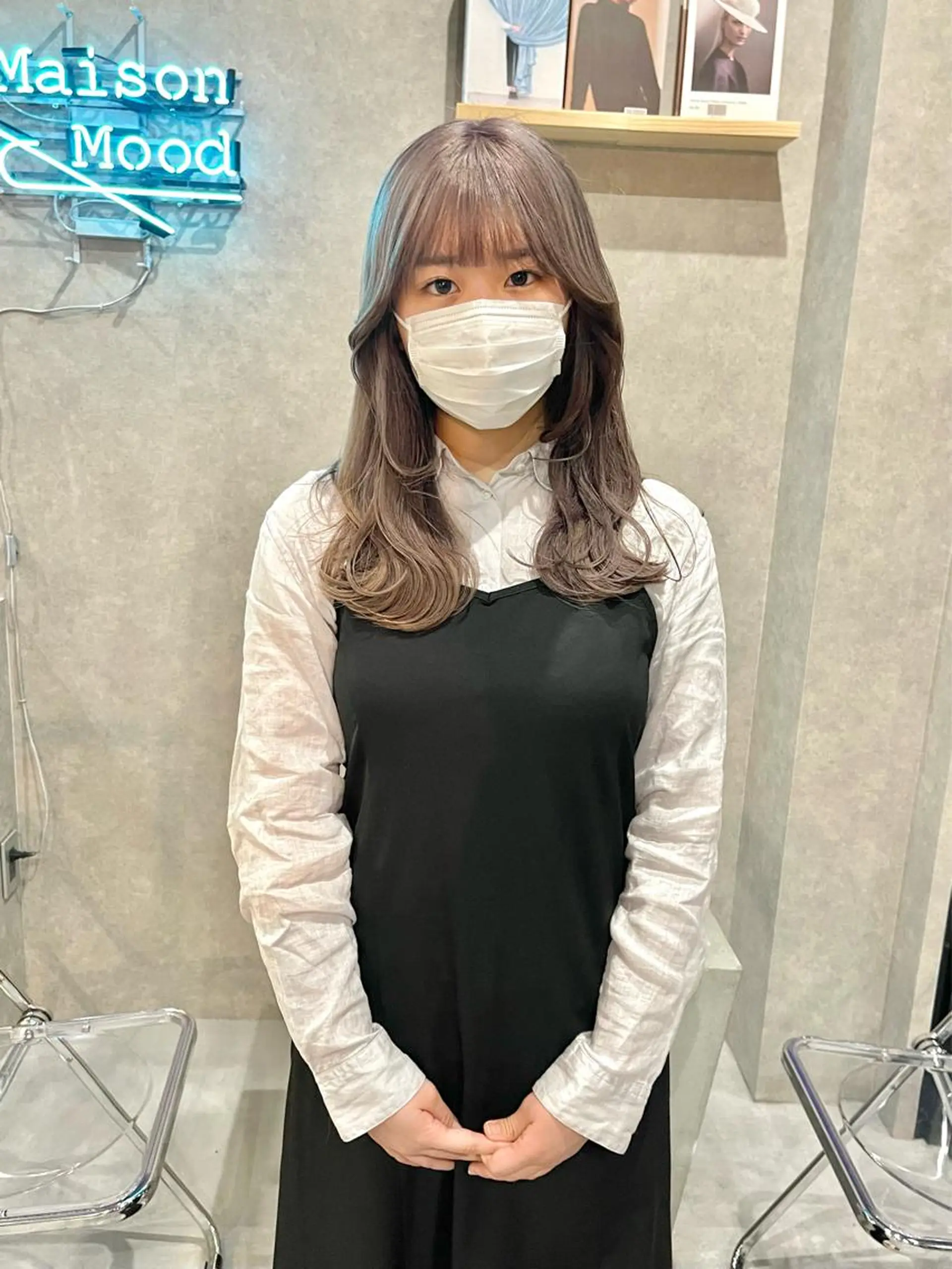 セミロング カラー カット ヘアカラー トリートメント 一ノ瀬 暁のヘアスタイル