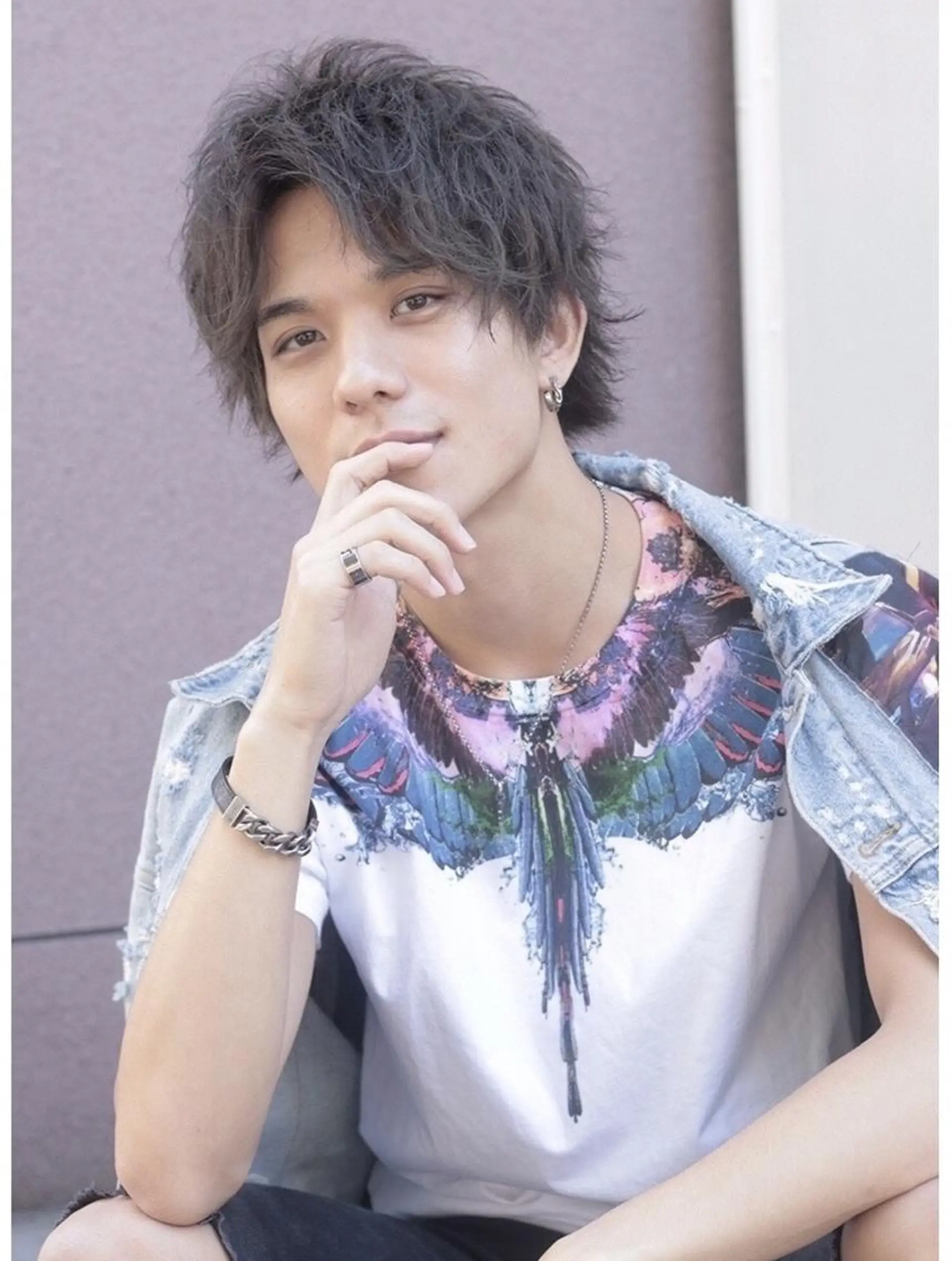 ショート カラー パーマ メンズ ショートヘア 河島 裕樹のヘアスタイル