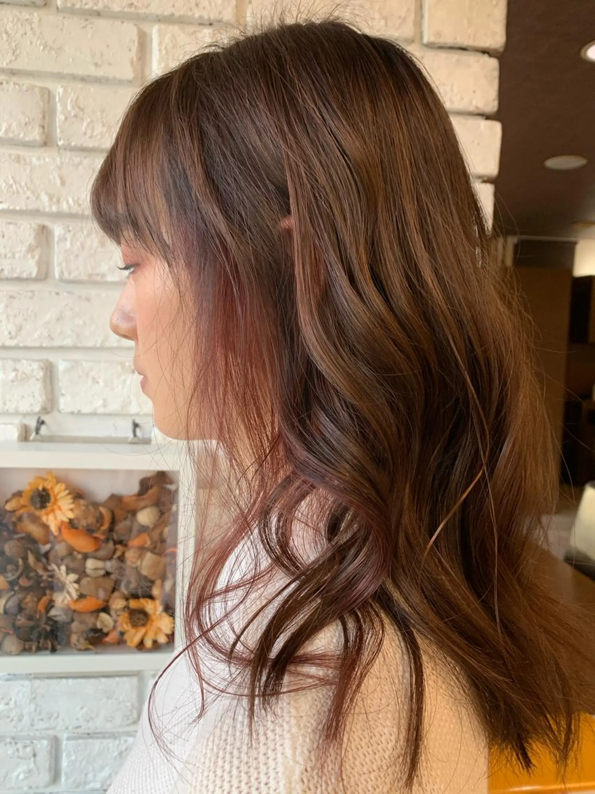 カラー インナーカラー ピンクカラー イワタ マハ/ minim hairのヘアスタイル