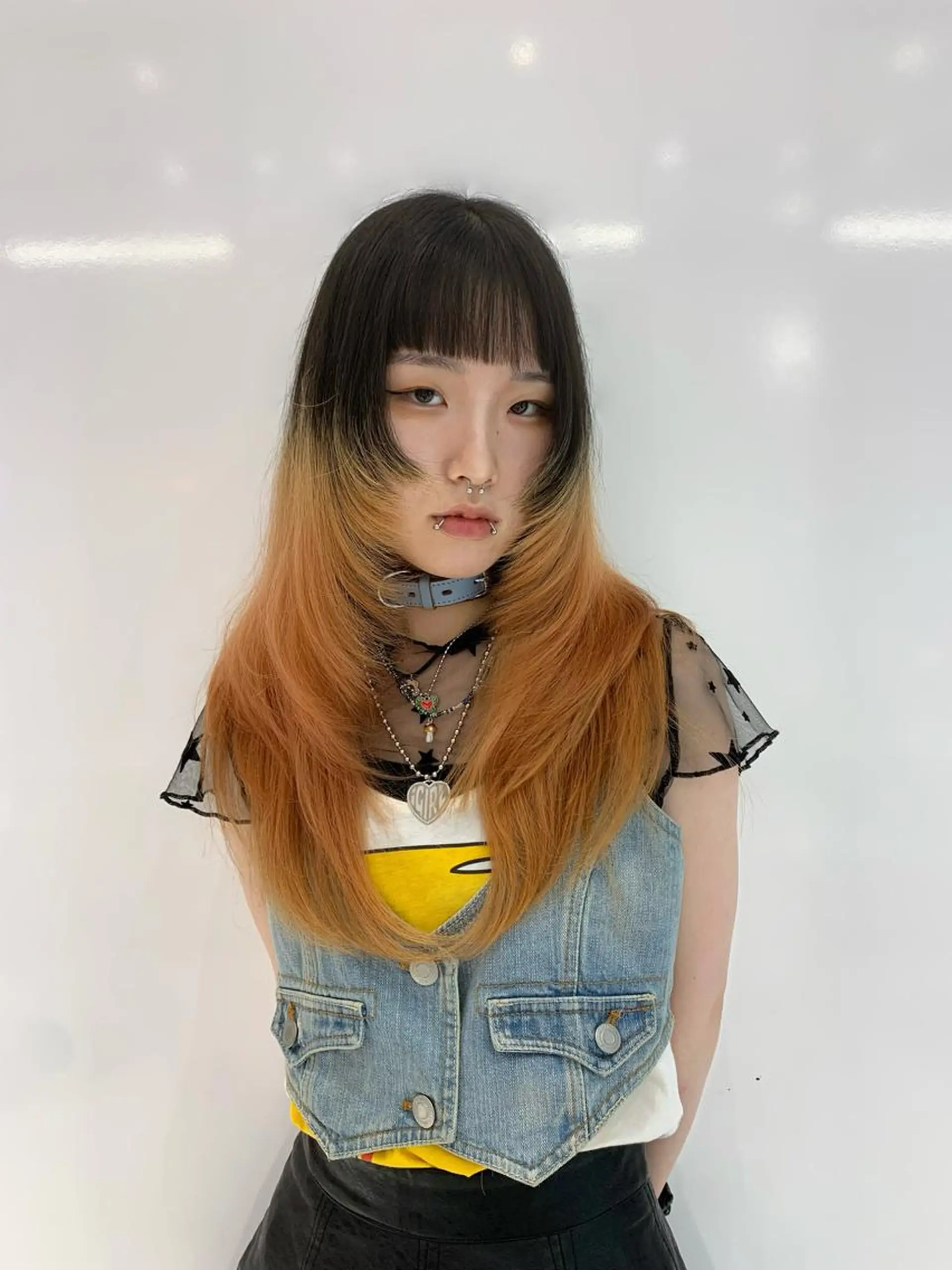 ロング レイヤーカット ハッシュカット ✦·.⋆  SAYAのヘアスタイル