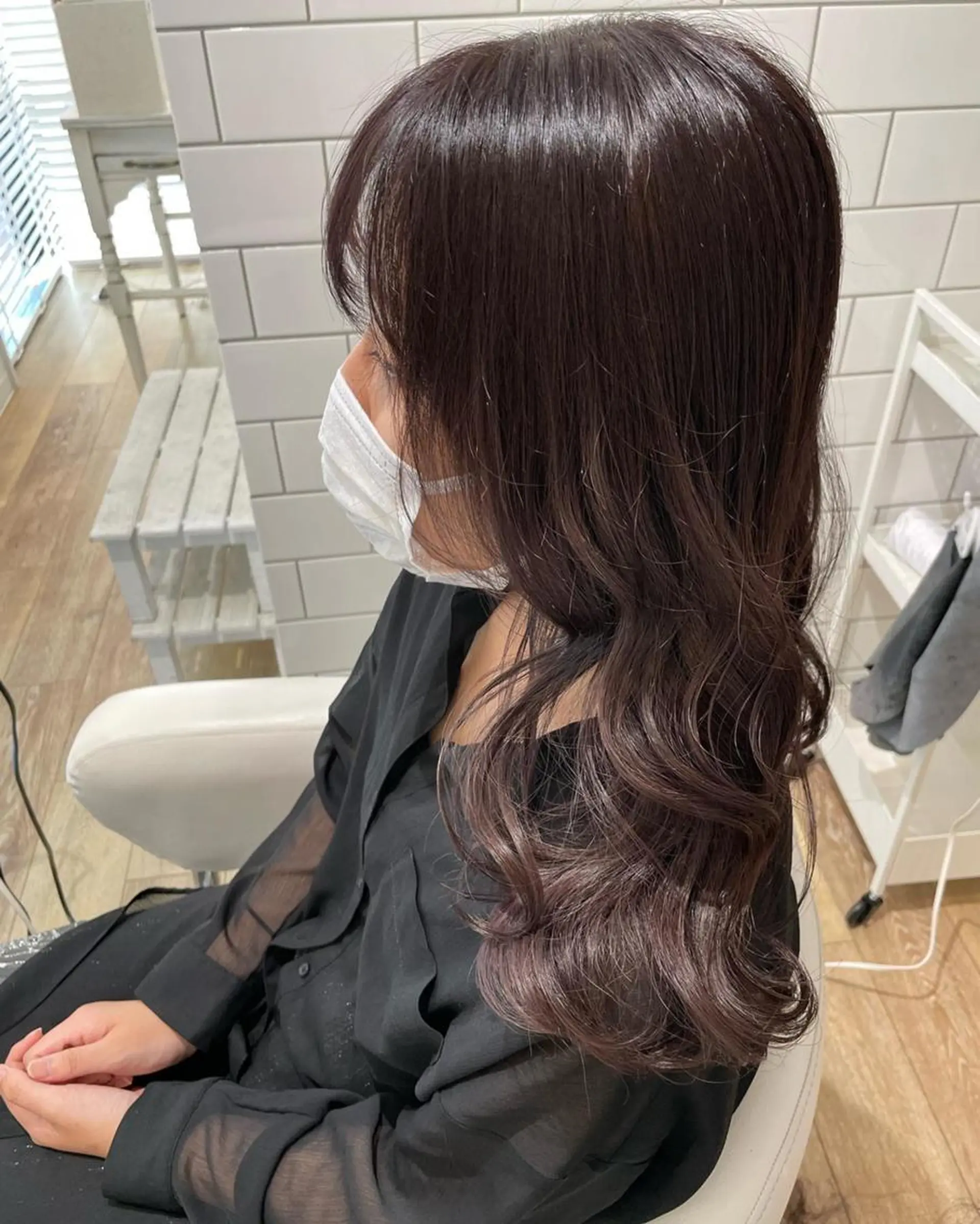 ミディアム カラー パーマ ヘアアレンジ メンズ キッズ ネイル マツエク・マツパ 透明感カラー ラベンダーカラー 🫧垢抜けヘア🫧 SHIORIのヘアスタイル