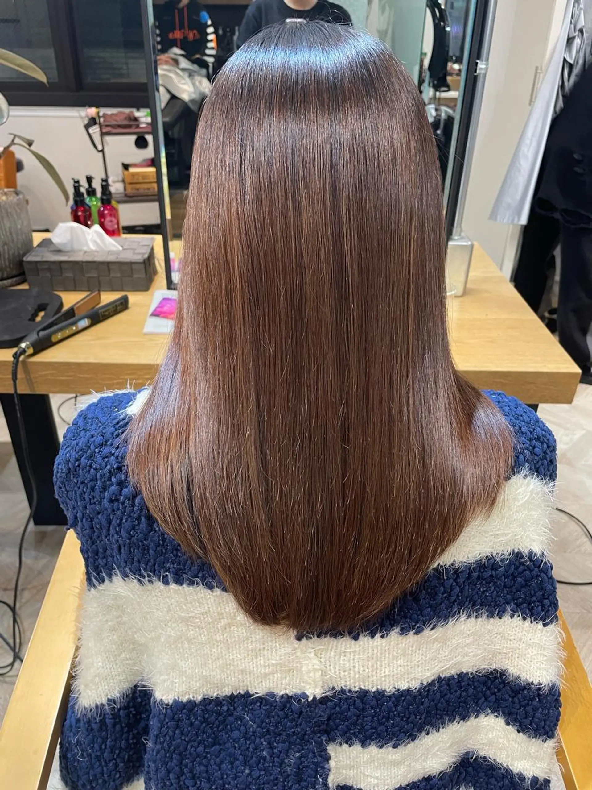 セミロング ヘアカラー トリートメント ヘッドスパ 髪質改善/縮毛矯正 アンナ🍊のヘアスタイル