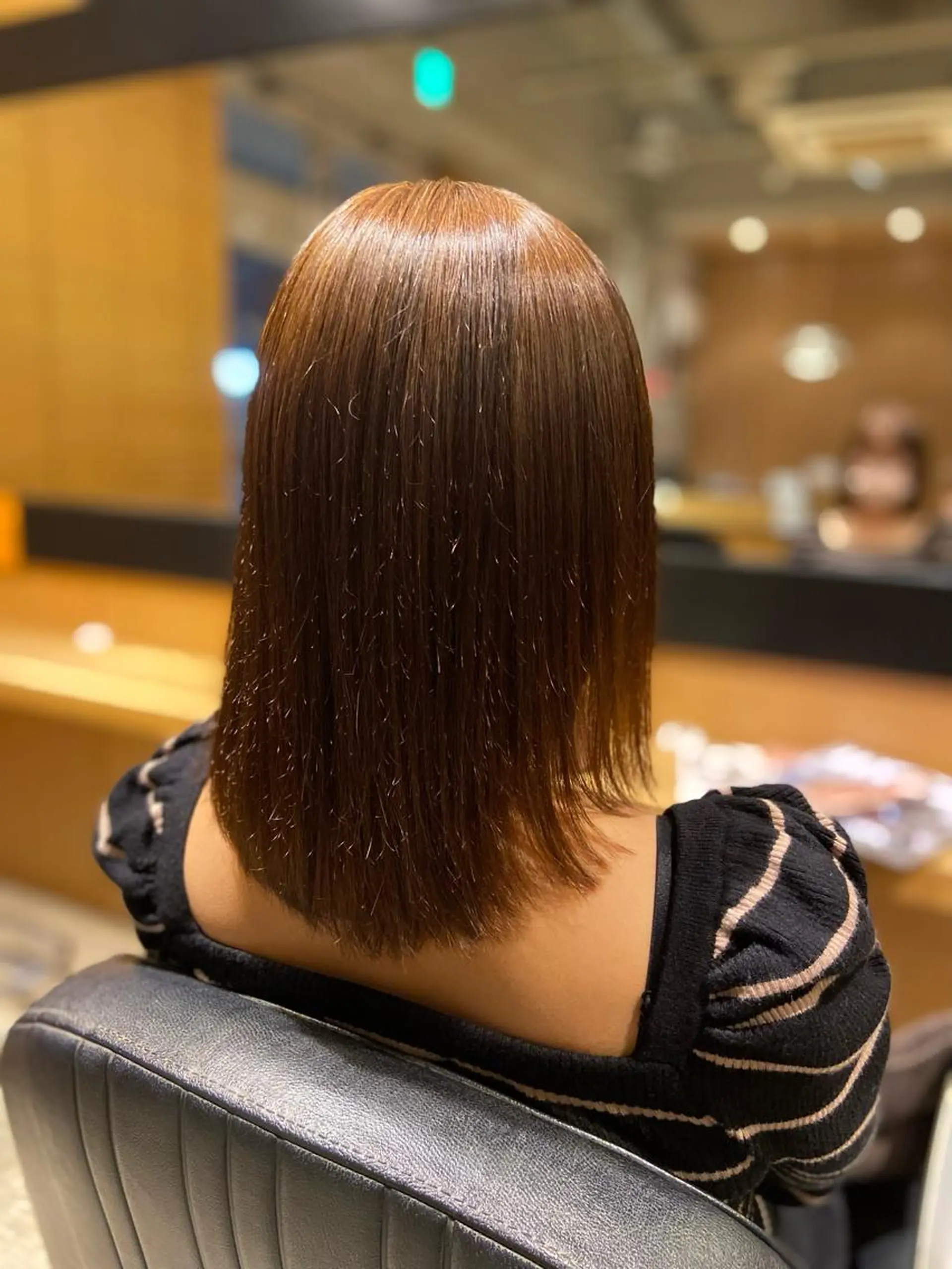 セミロング パーマ セミロングパーマ ストレートパーマ IWASHITA TAKESHIのヘアスタイル