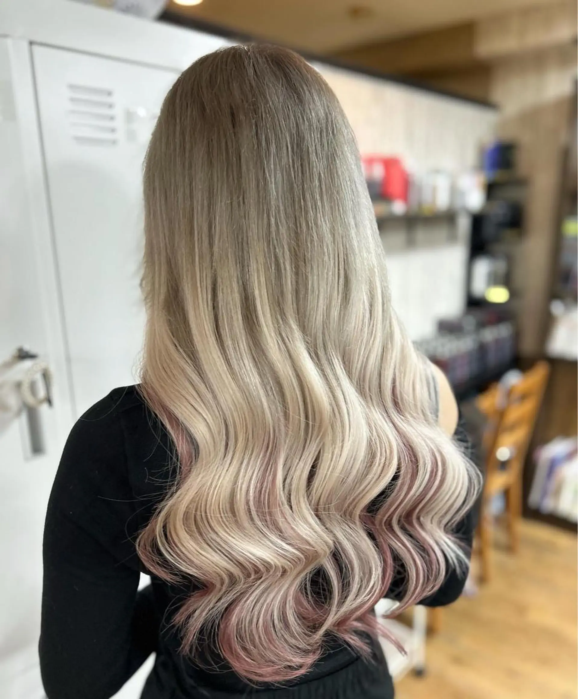 ロング カラー ブリーチ ケアブリーチ トリートメント エクステ×ハイトーン 🌈KEISUKEのヘアスタイル