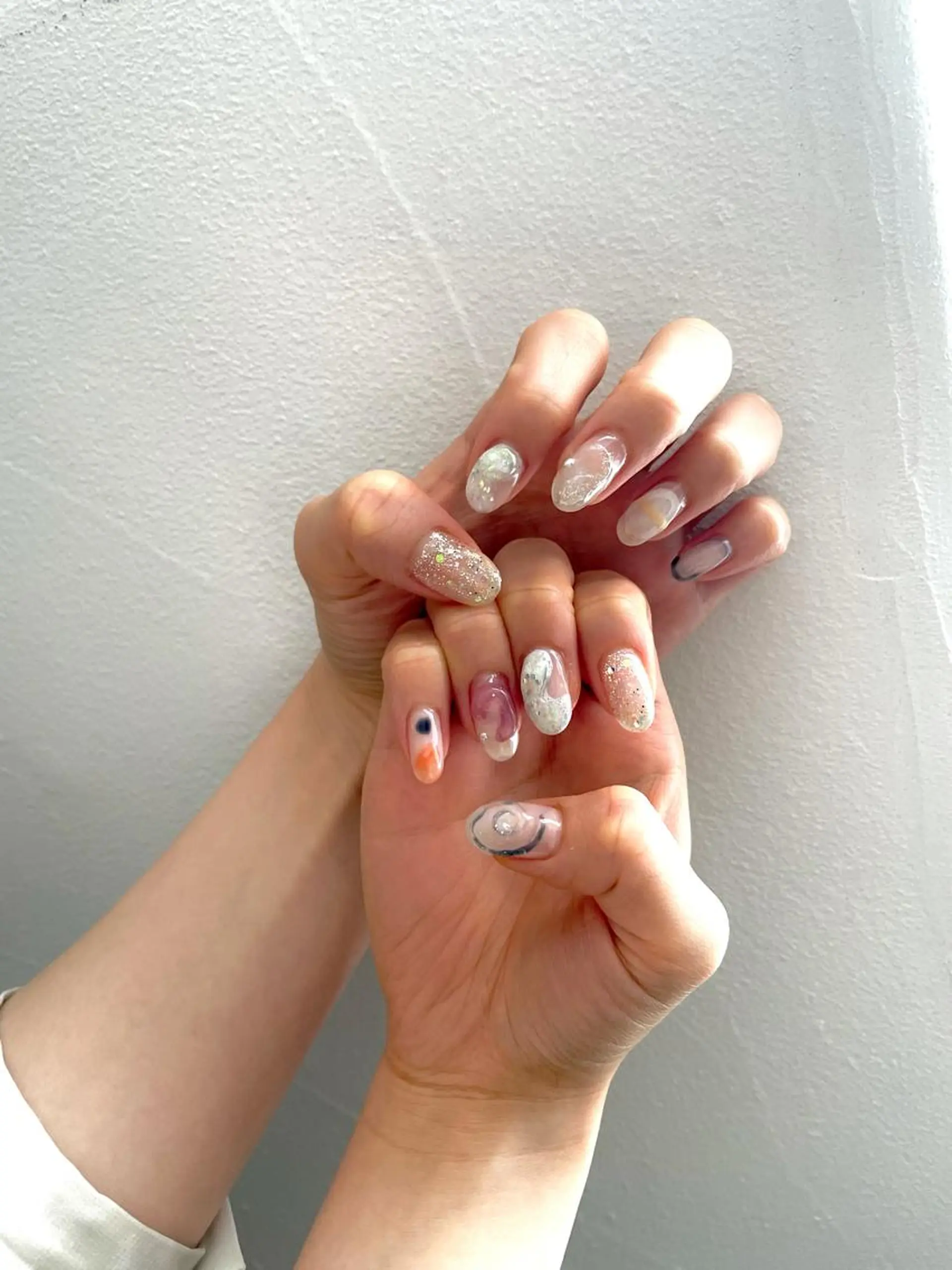 ネイル アートネイル クリアネイル フットネイル ジェルネイル 韓国ネイル 甲府市徳行 🧸prunelleのネイルデザイン