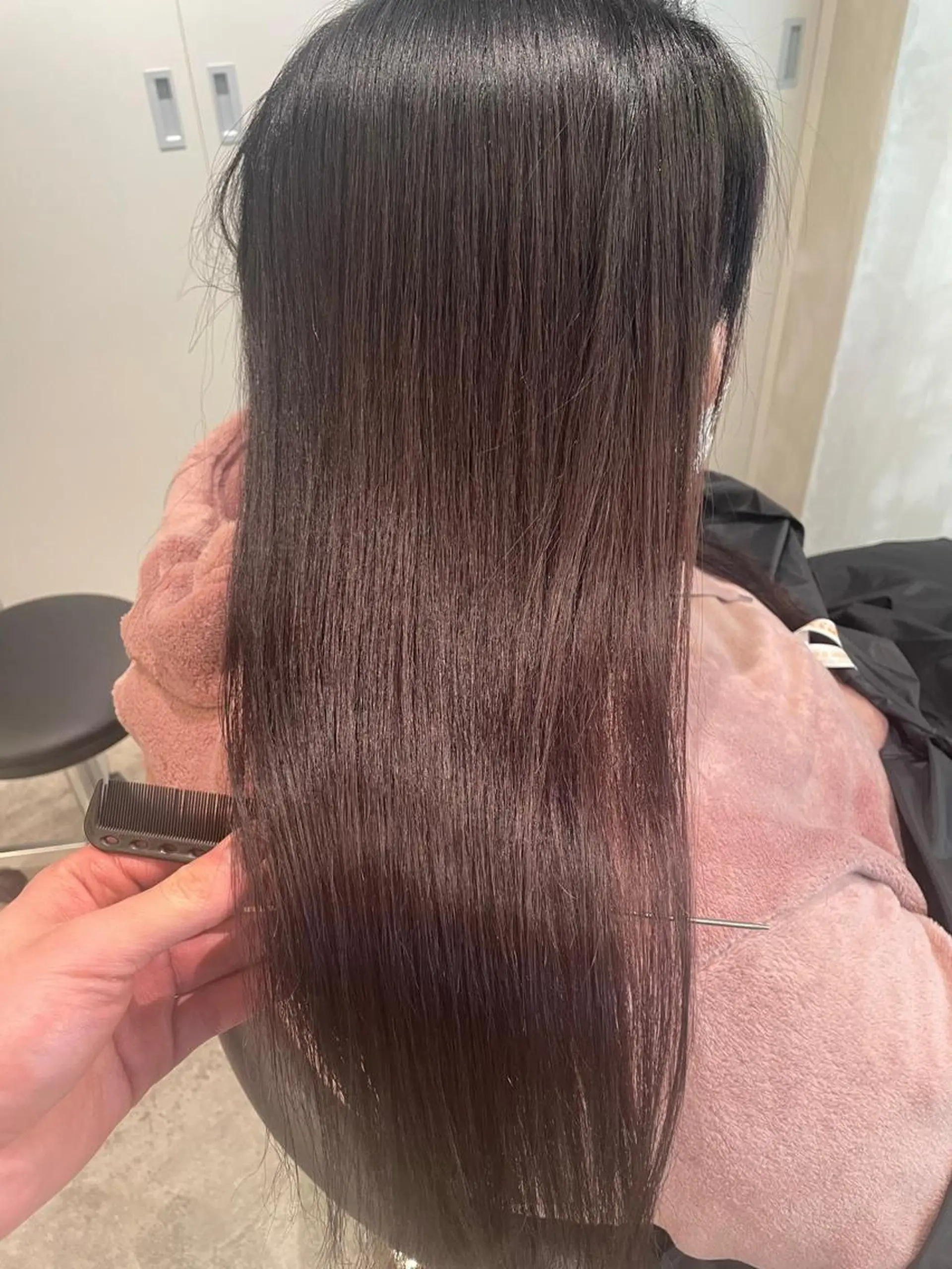 ミディアム カラー パーマ ヘアアレンジ 美髪矯正 Rioのヘアスタイル