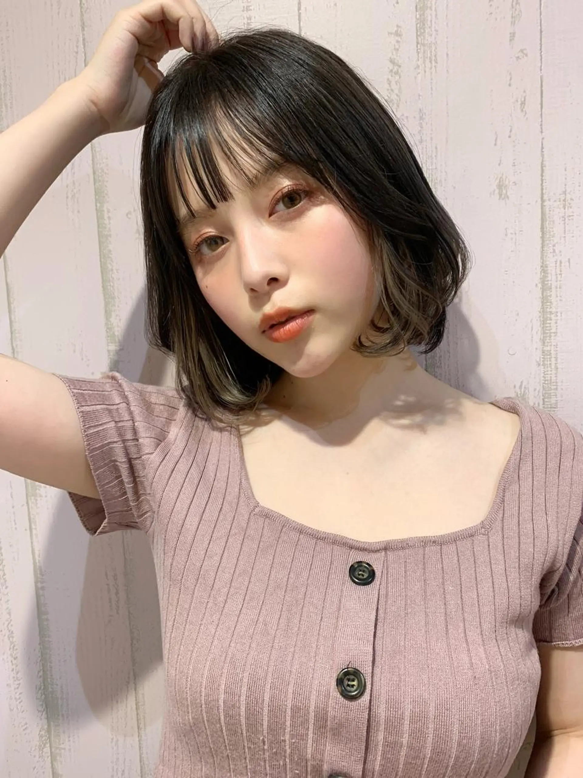ミディアム カラー インナーカラー タンバルモリ 髪質改善☆ 縮毛矯正miyuのヘアスタイル