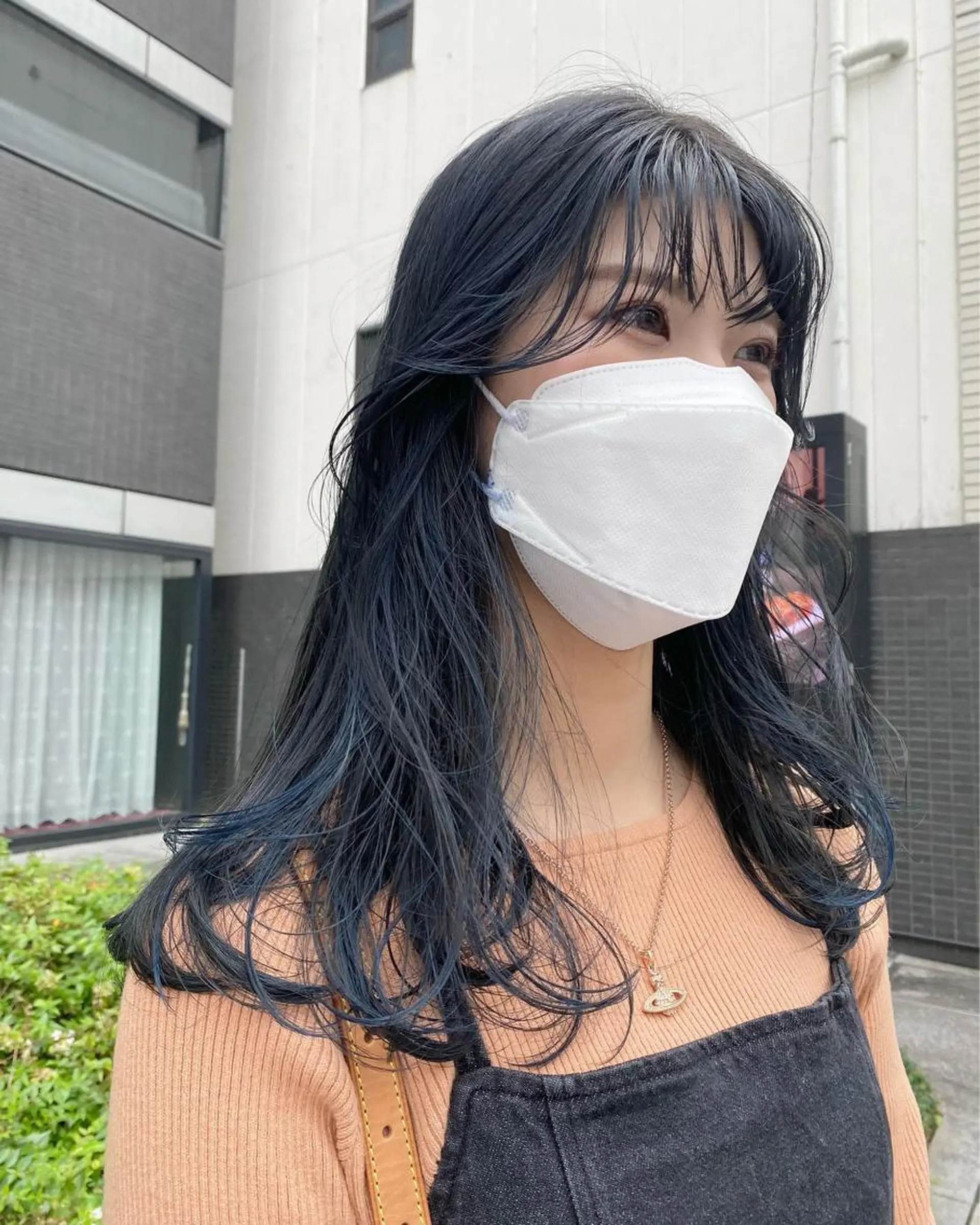 セミロング デザインカラー/ボブ ブリーチカラー/ユリのヘアスタイル