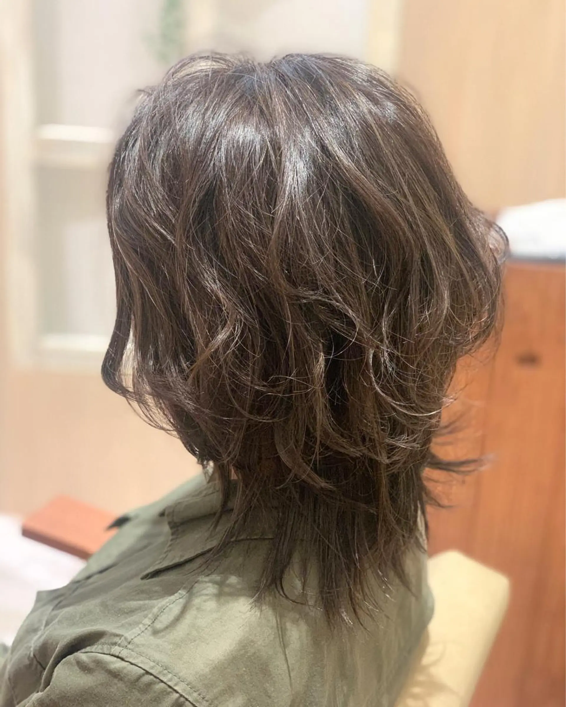 ミディアム ハイライト 韓国風レイヤーカット 🇰🇷❕モカのヘアスタイル