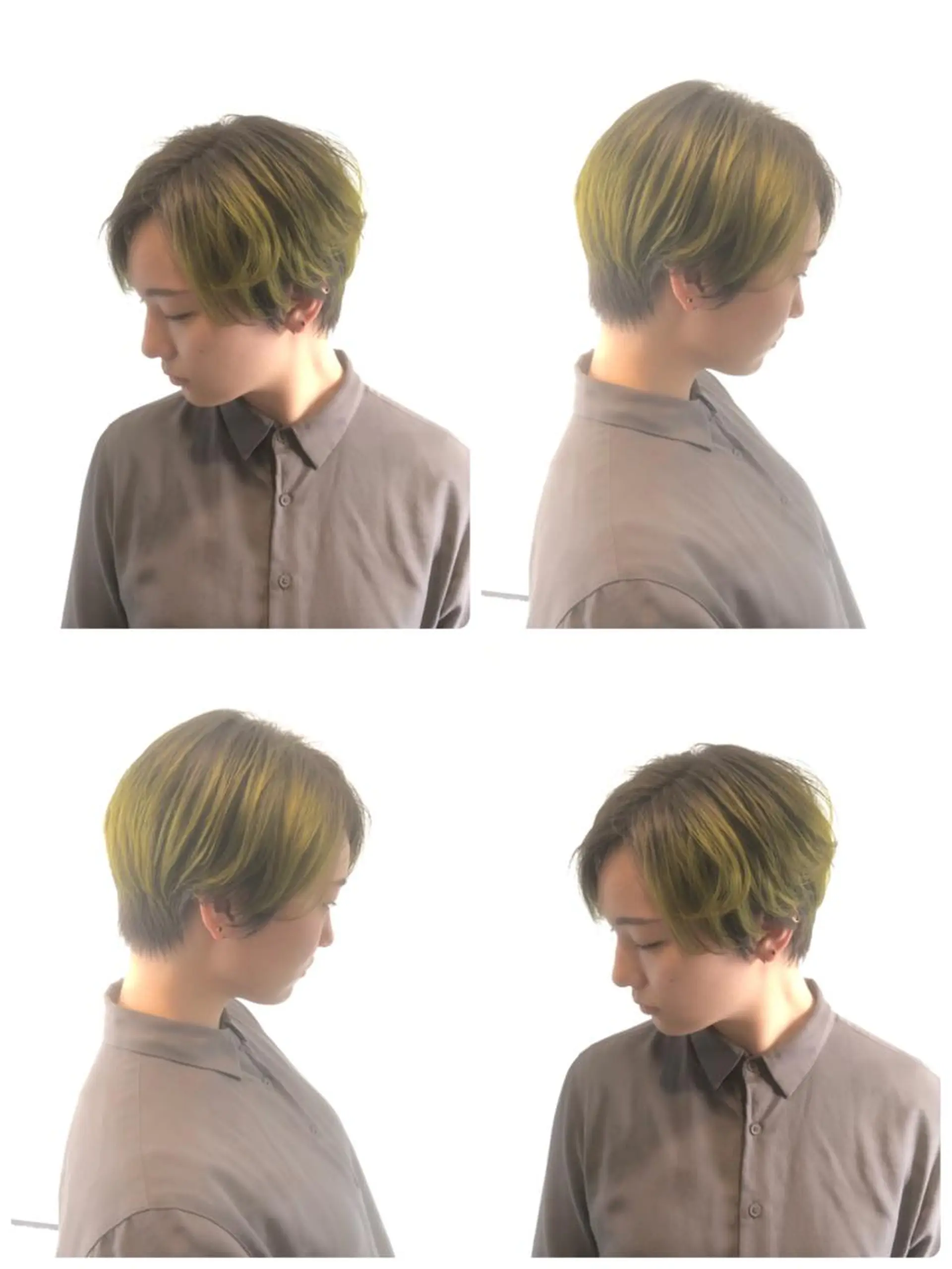 ショート カラー アッシュ ワタナベ テルマサのヘアスタイル