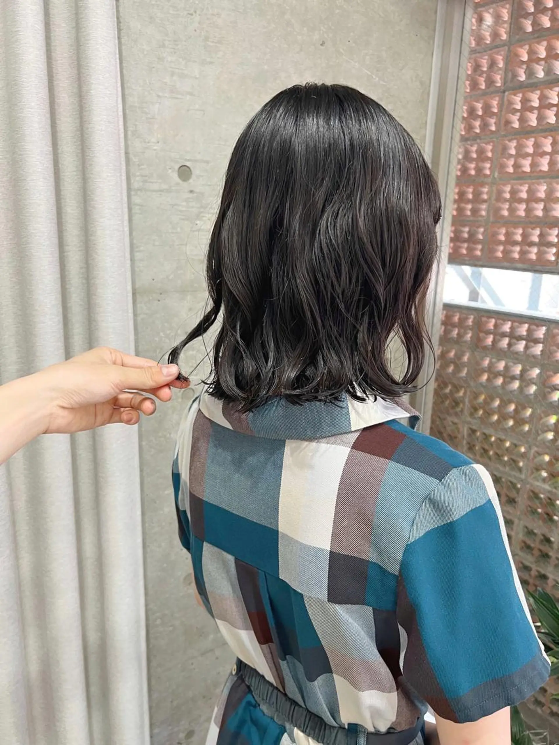 ミディアム パーマ ボブパーマコテ巻き風 パーマNo1深江秀平のヘアスタイル