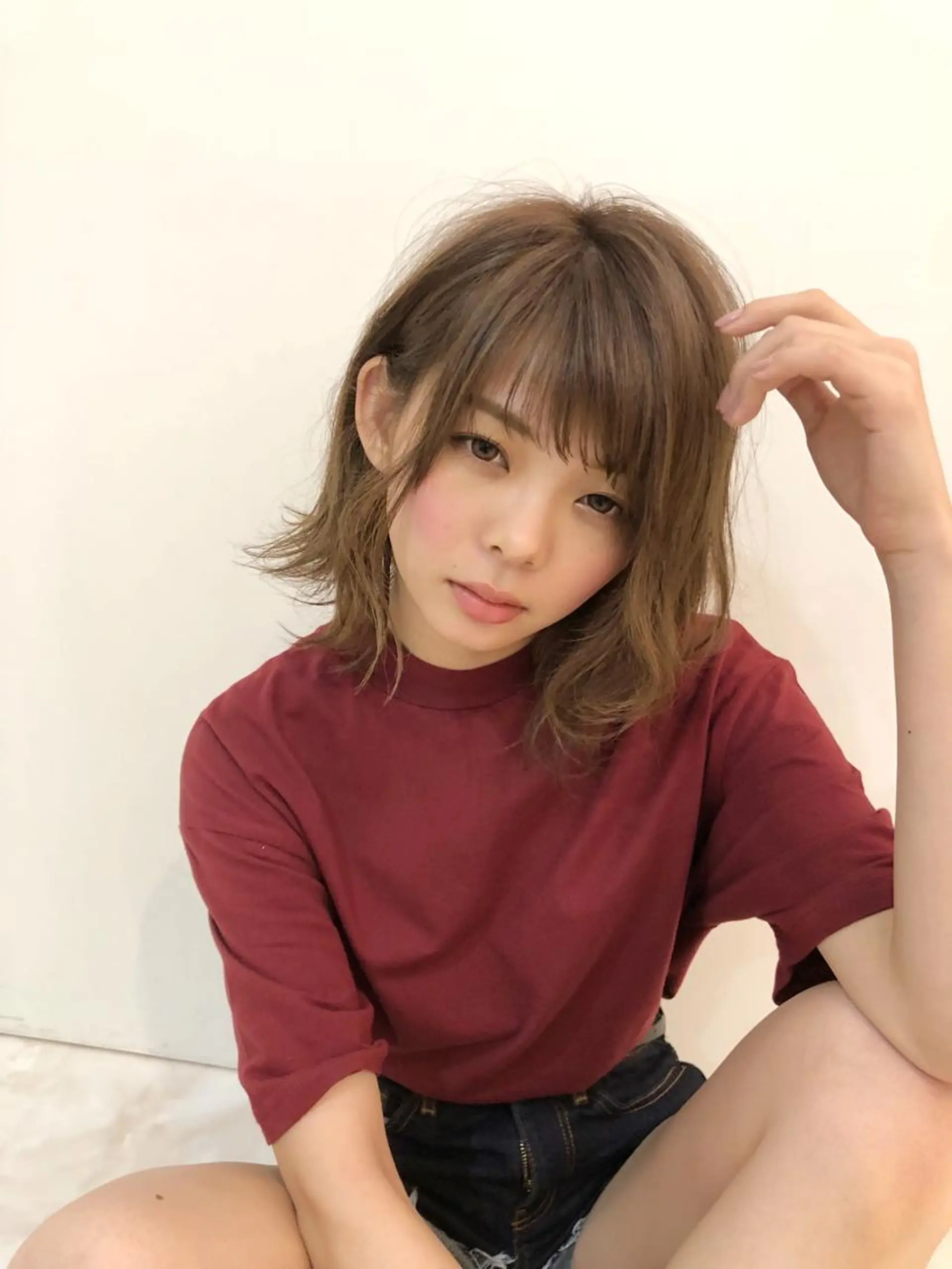ミディアム カラー sato yoのヘアスタイル