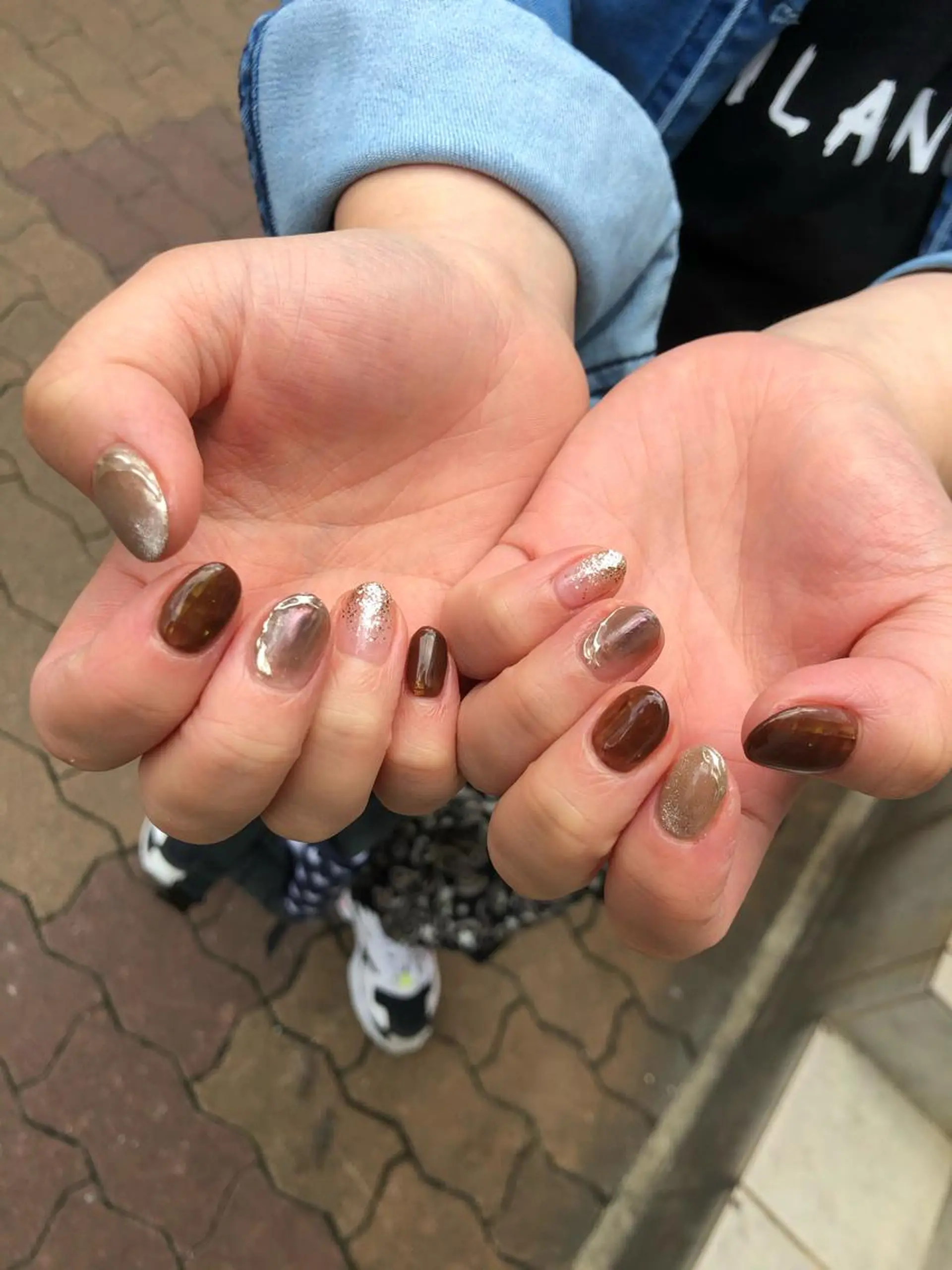 ロング カラー ヘアアレンジ キッズ ネイル マツエク・マツパ 福田 加奈のネイルデザイン