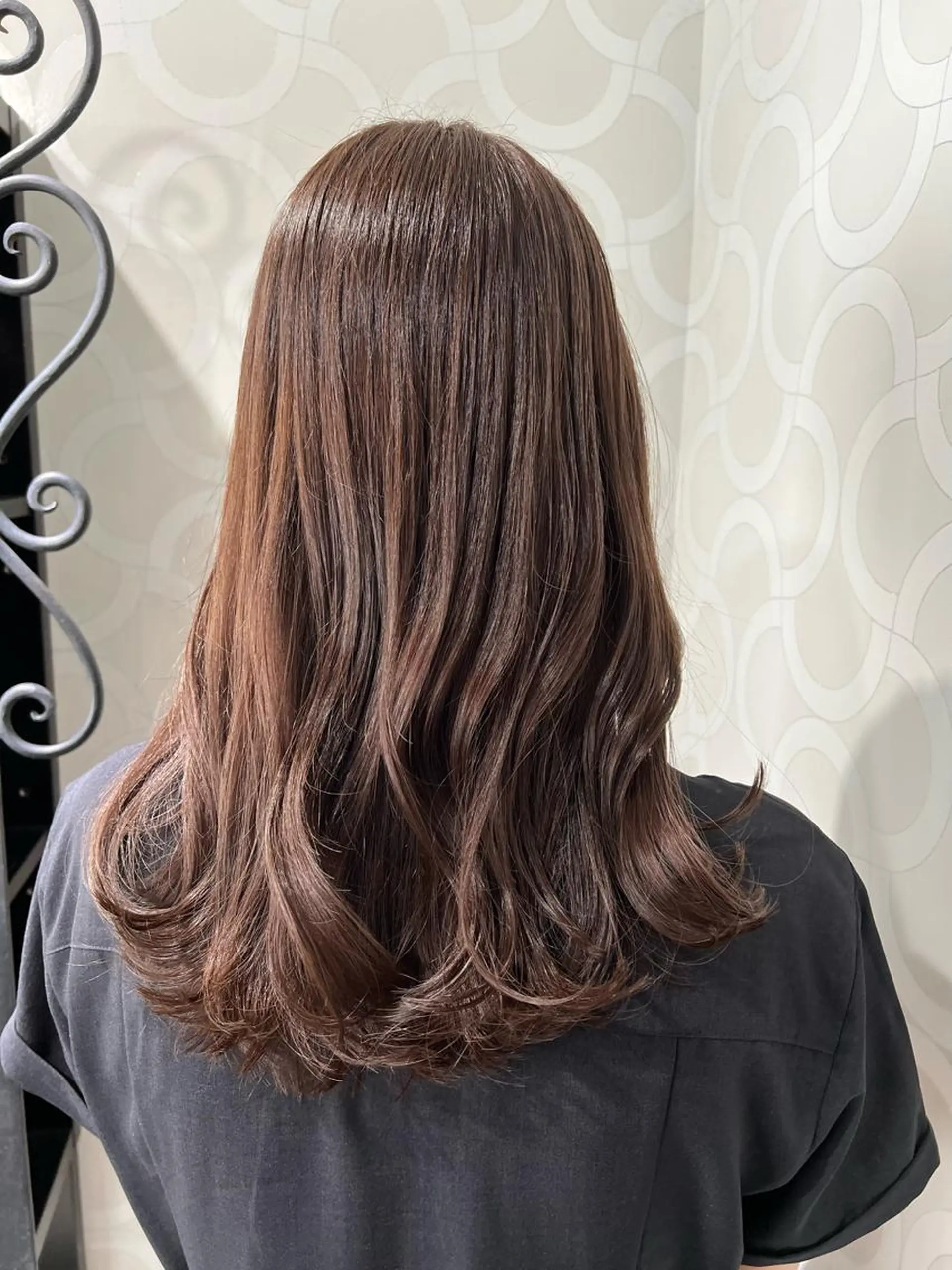 ロング カラー ベージュカラー ブラウンカラー ショコラグレージュ チョコレートブラウン ココアベージュ カット ヘアカラー トリートメント 韓国ヘア ♡tomimaのヘアスタイル