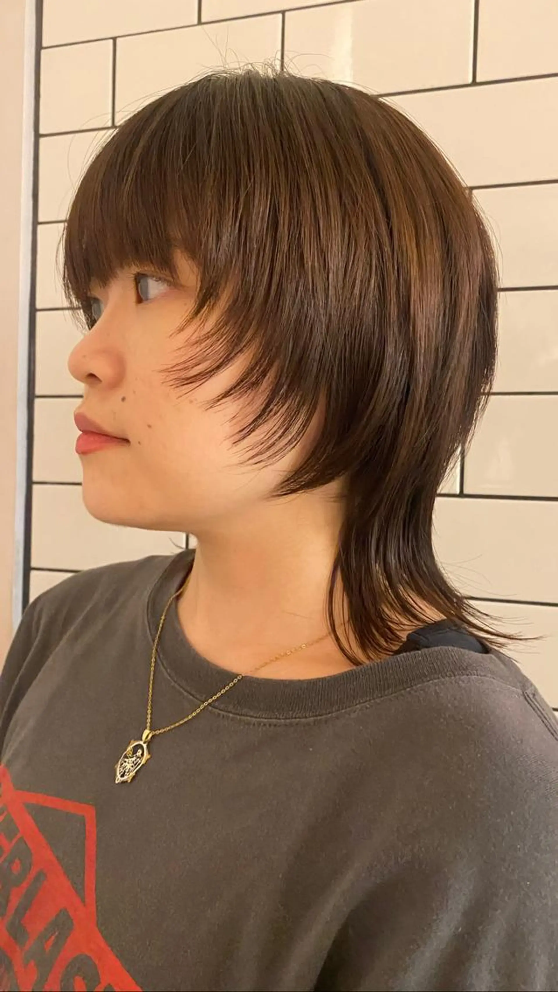 ミディアム ウルフカット カット Yuki☺︎パーマ レイヤーカットのヘアスタイル