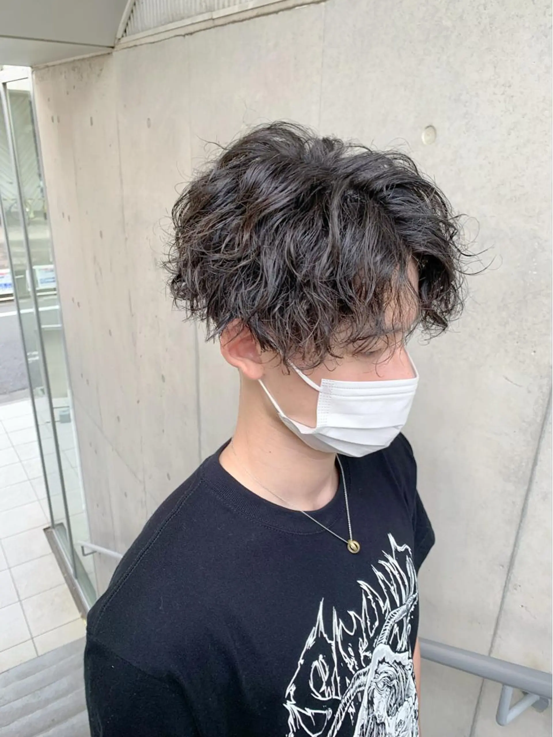 ミディアム パーマ メンズ ミディアムパーマ メンズパーマ スパイラルパーマ 藤井優大 店舗異動しましたのその他イメージ