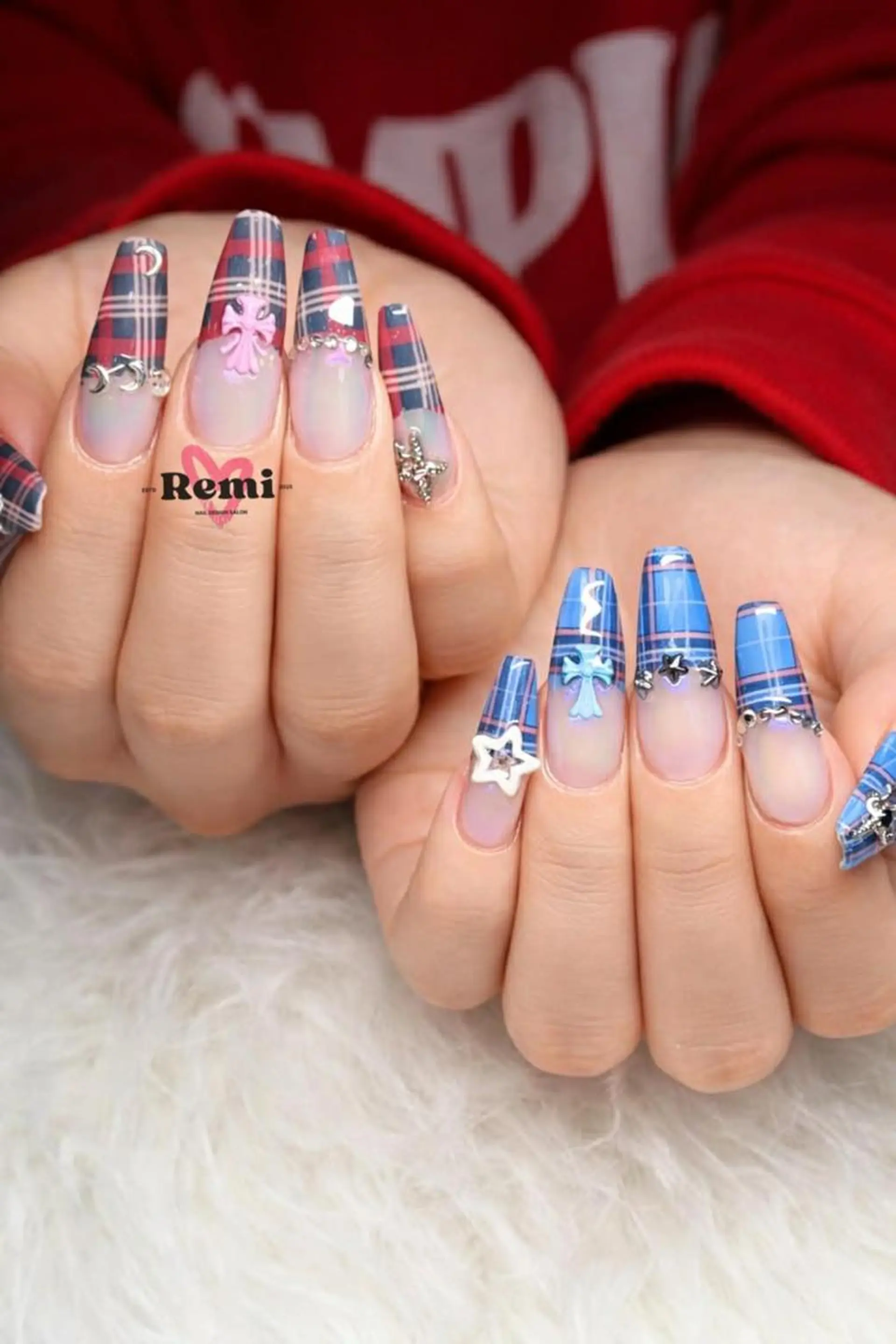 ネイル 成人式 フットネイル フレンチネイル ジェルネイル ガラスフレンチ RIKO REMIのネイルデザイン