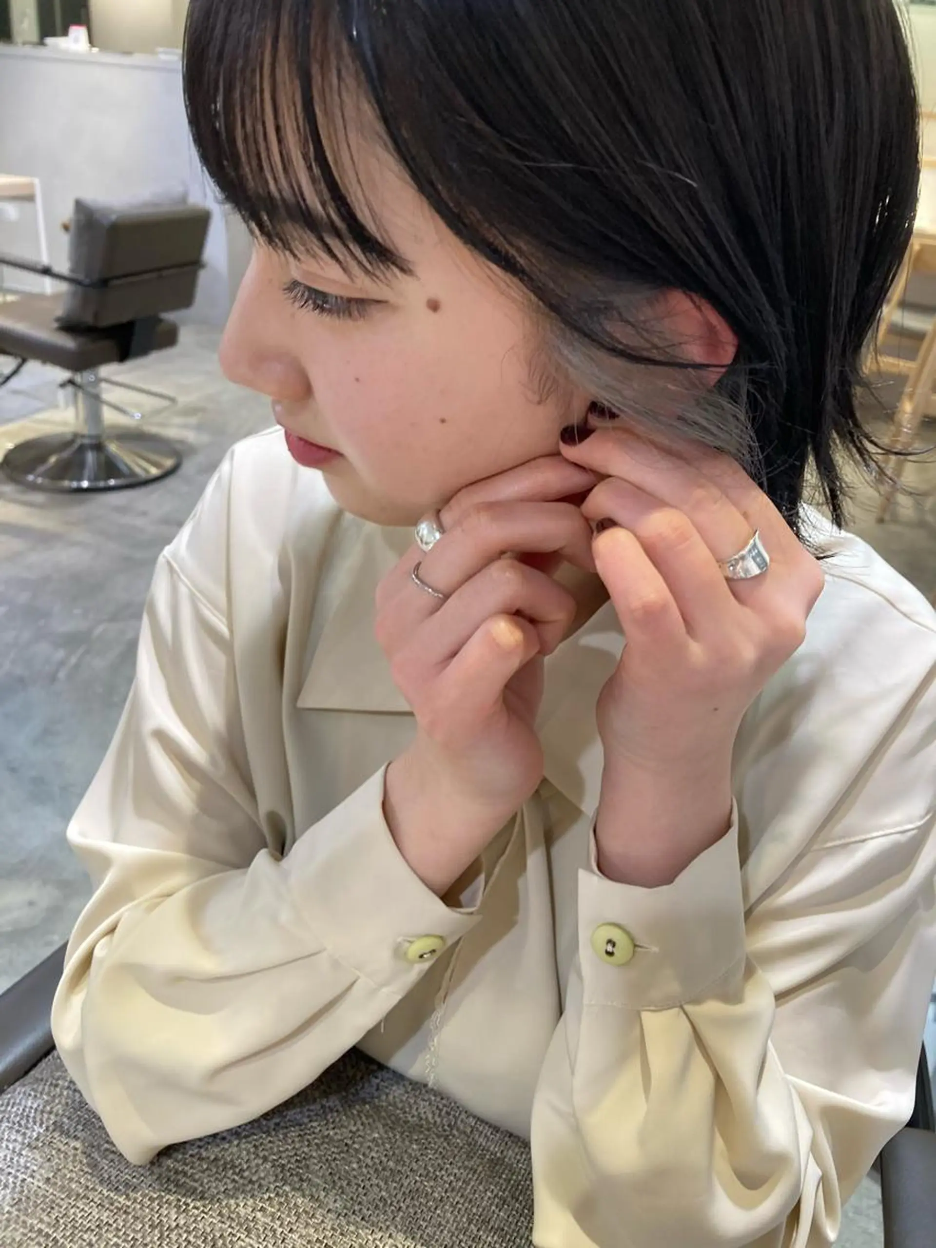 ショート カラー デザインカラー インナーカラー 宮城 星のヘアスタイル
