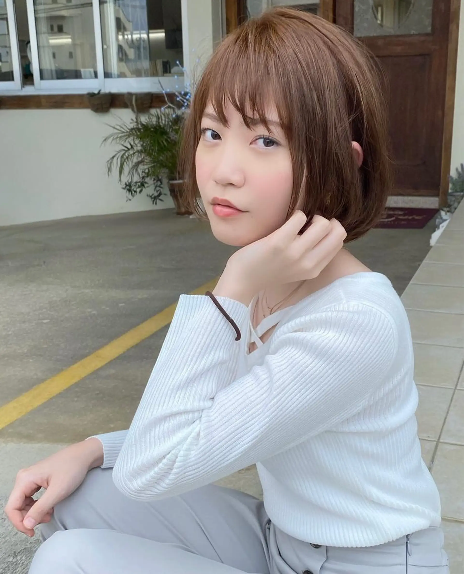 ショート カラー イルミナカラー カット ヘアカラー grand juteのヘアスタイル