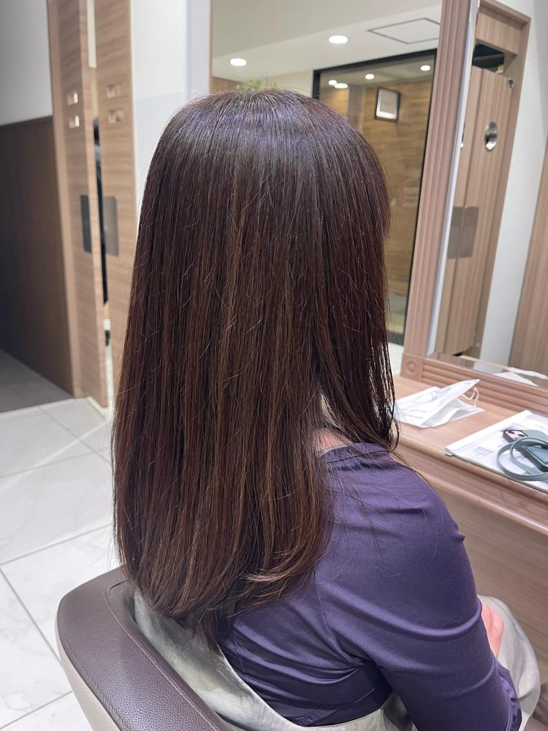 セミロング カラー 艶カラー みゆう🎀のヘアスタイル