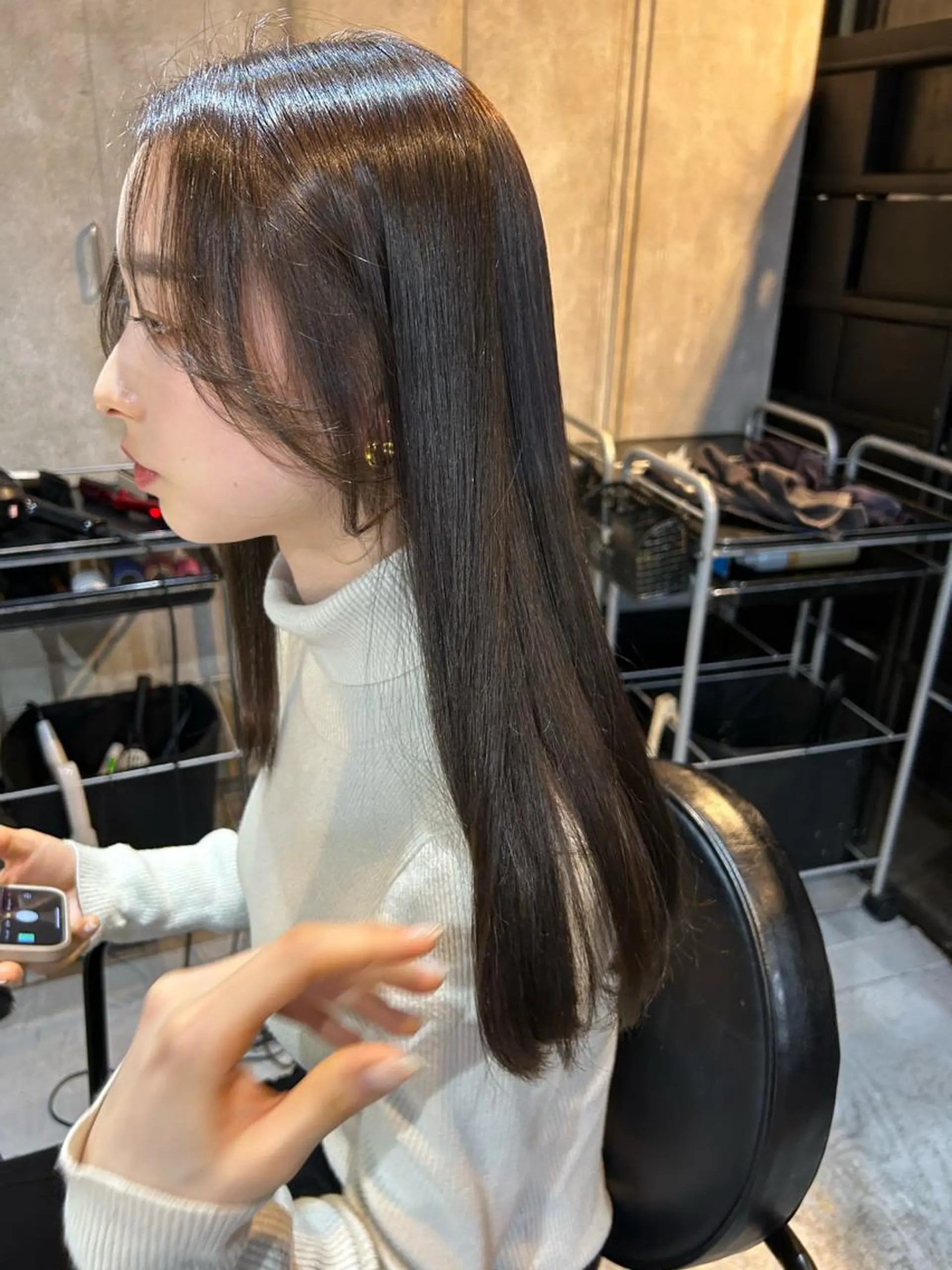 ロング 縮毛矯正 カット 縮毛矯正 トリートメント 大橋 美咲のヘアスタイル