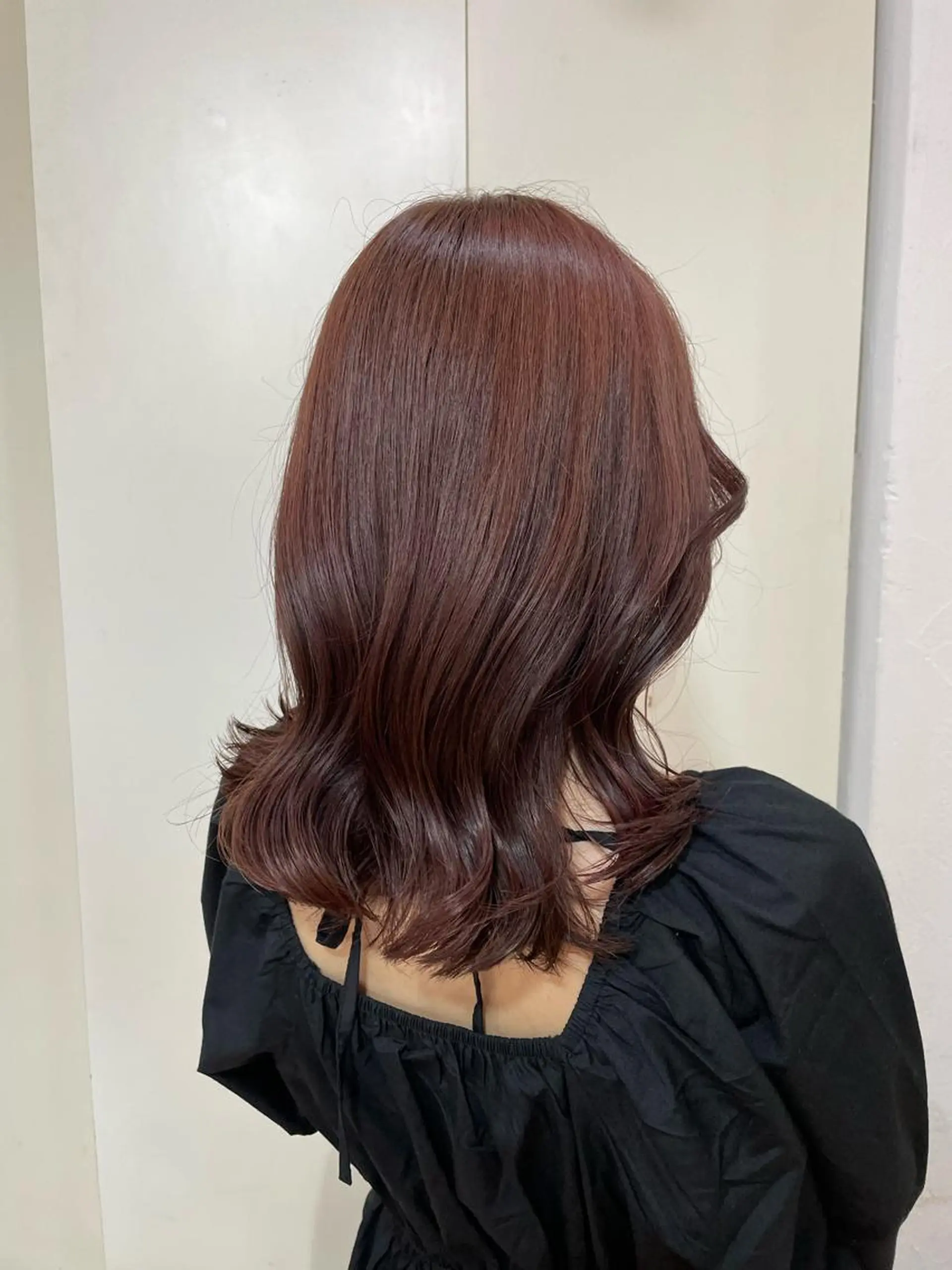 セミロング カラー カシス ピンクカラー 🦋透明感 艶カラー Rie🦋のヘアスタイル