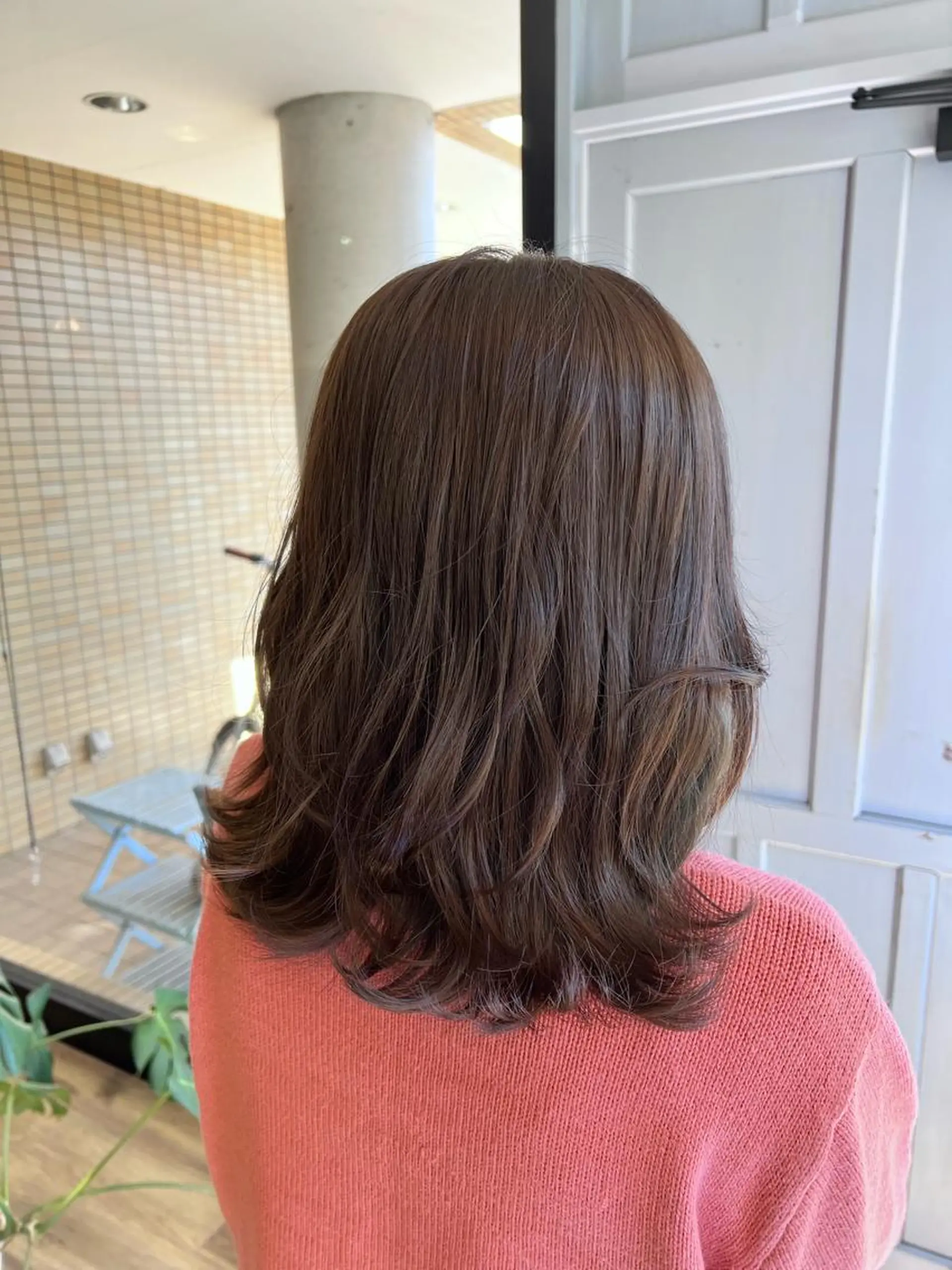 ロング カラー ブラウンカラー ヘアカラー トリートメント ツキダテ ユイのヘアスタイル