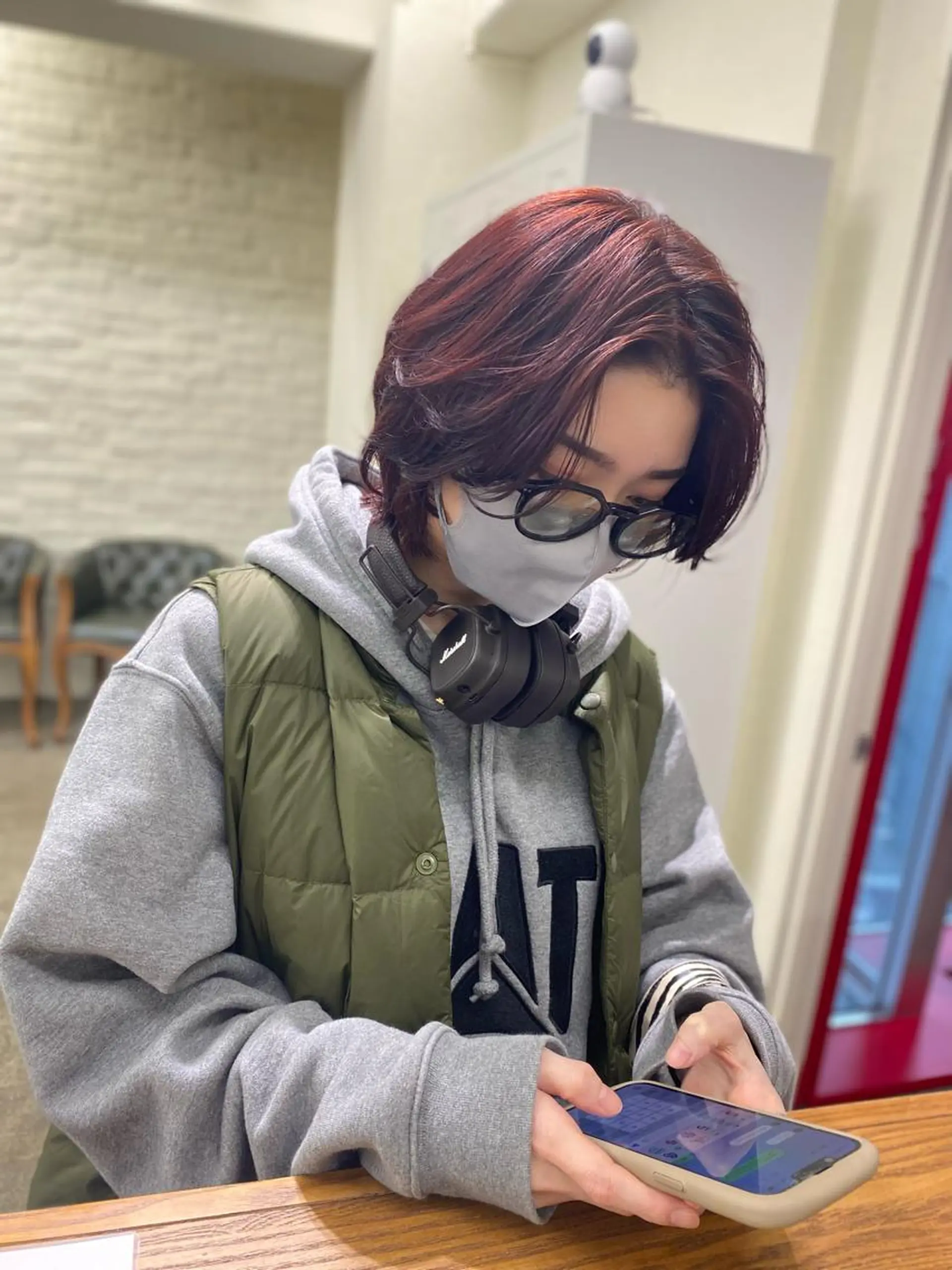 ミディアム パーマ ウルフ/レイヤー /髪質改善　ナユタのヘアスタイル