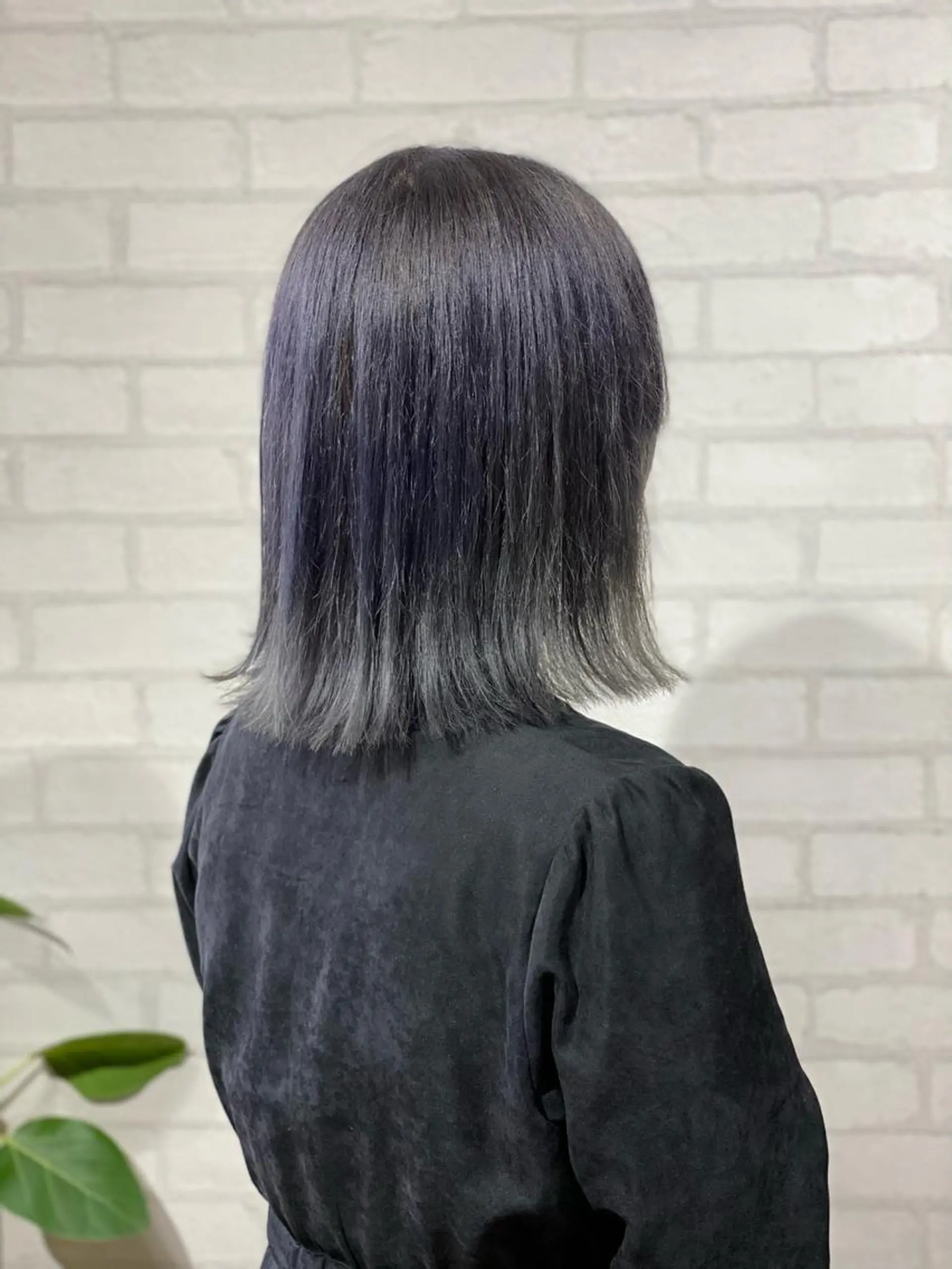 ミディアム カラー アッシュ バイオレットカラー バイオレットアッシュ ボブ 外ハネヘア ✨ハイトーン カラー福岡拓也✨のヘアスタイル