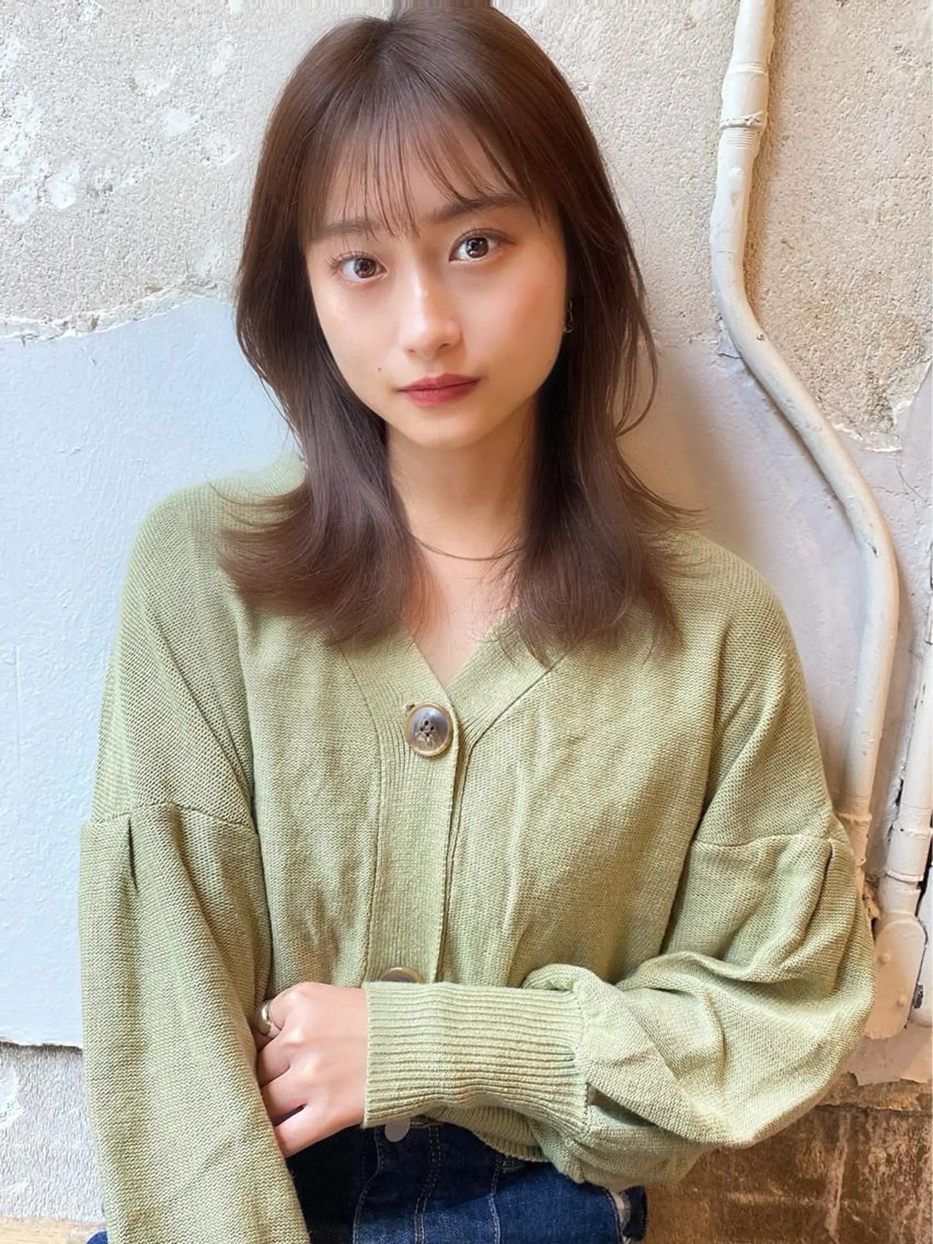 ミディアム レイヤーカット ✨透明感カラー/縮毛 恵比寿HAYATO✨のヘアスタイル