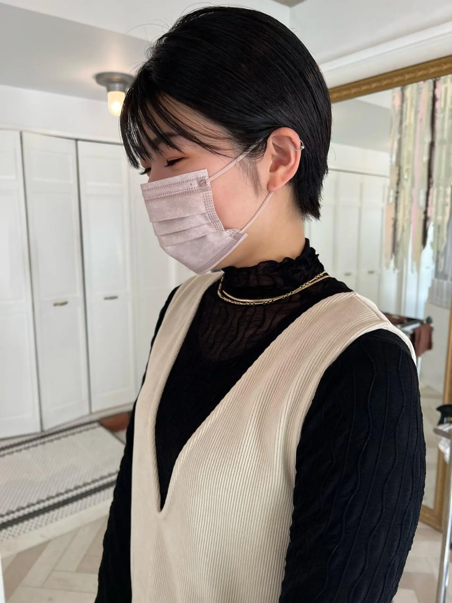 ショート ブリーチカラー🎀 韓国風/寺門美優のヘアスタイル